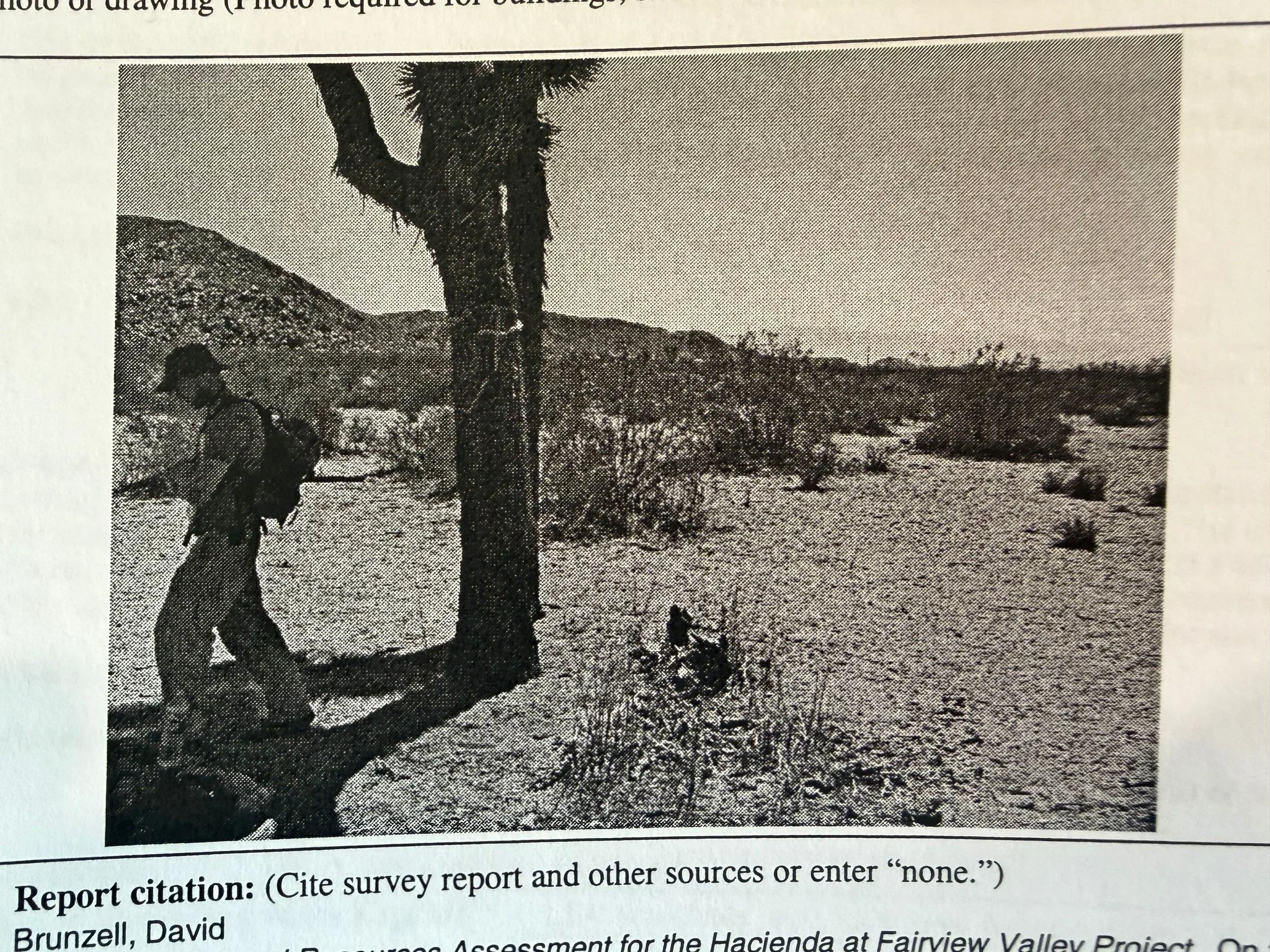 Back in the "stone age" (just 20 years ago), BCR's owner and Principal Archaeologist, David Brunzell, performed a cultural resources assessment for LSA out in the Mojave Desert. As you can see, this was an era of paper maps, physical compas
