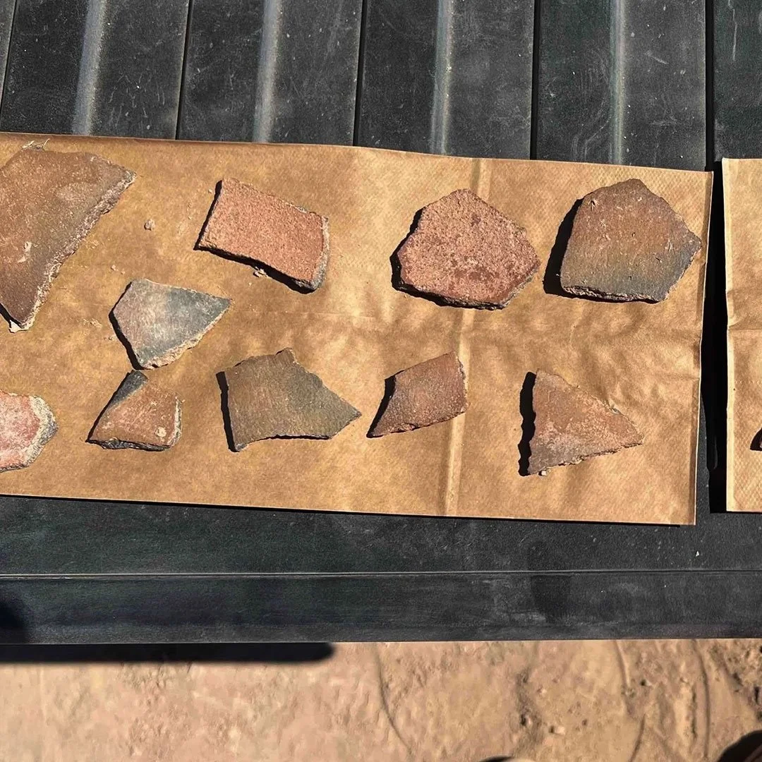 Every Cultural Resource tells a story. Pottery sherds, projectile points, ground stone tools, and hearths - these discoveries give us a glimpse into the lives of people who lived on this land long ago. While conducting cultural resources monitoring f
