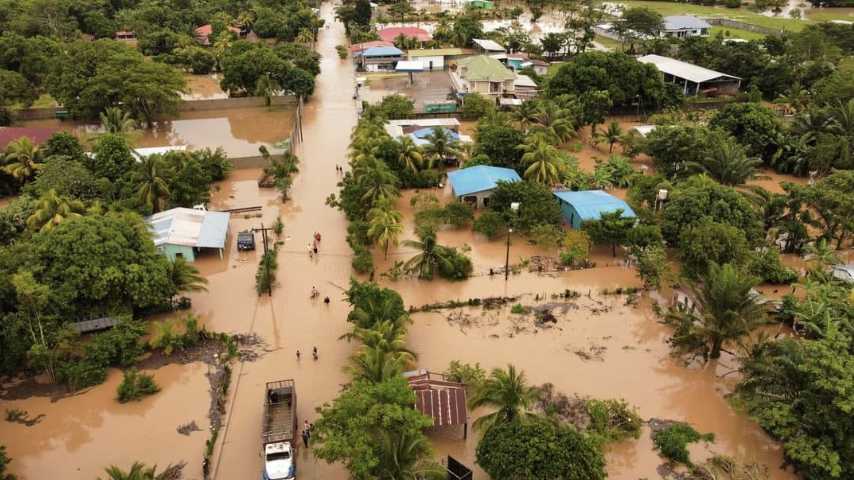 Severe flooding in the Aguán Valley after Tropical Storm Sara