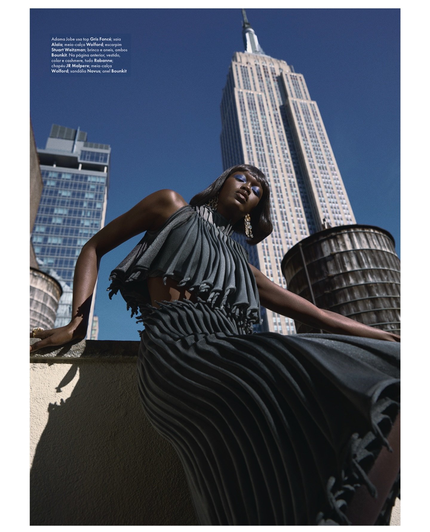 New editorial for @glamourbrasil 💛💙💚
@adama__jobe rocking it on a cool nyc rooftop 🗽🏙️
Stylist: @daviscarrasquillo 
Makeup: @chichisaito 
Hair: @johnruidanthair 
Retouching: @guberovich
Manicure: @jazzstyle 
Casting: @nannlp217 @nicelittlepictur