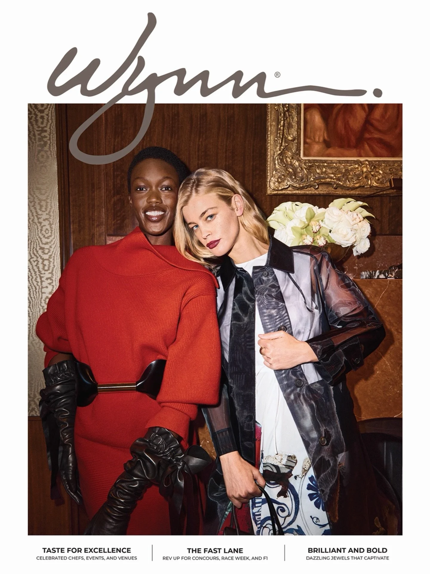 New Fall cover for @modernluxury @wynnlasvegas shot at the gorgeous @sartianosatwynn @zerobondwynn with an original RENOIR in the background &hearts;️&hearts;️
Creative Director/Stylist: @fayevandevrede 
Makeup &amp; Hair: @deedaly1 
Models: @adama__
