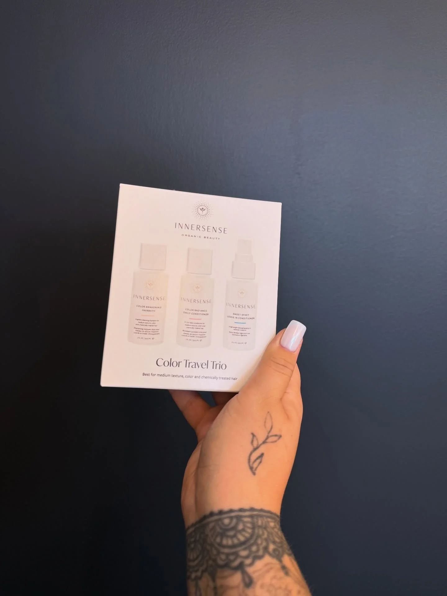 ✨ Travel in style while keeping your hair vibrant and healthy ✨
We&rsquo;ve got the Innersense Color Travel Trio &mdash; your new must-have for trips! 🧳💆&zwj;♀️

Perfect for medium texture, color-treated, or chemically-treated hair. 🌿
Three essent