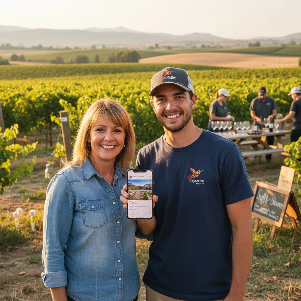 Real results, right from the vineyard.🌱

What happens when a passionate winery owner teams up with Skyactive Creative? Social buzz that&rsquo;s as rich as their reds.

From strategy to story, we help local businesses grow online&mdash;and in the com
