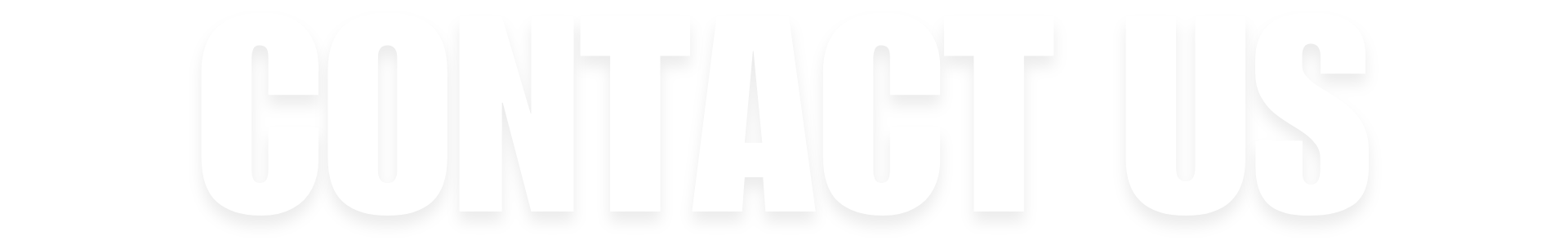 Black background with large white text saying "CONTACT US"