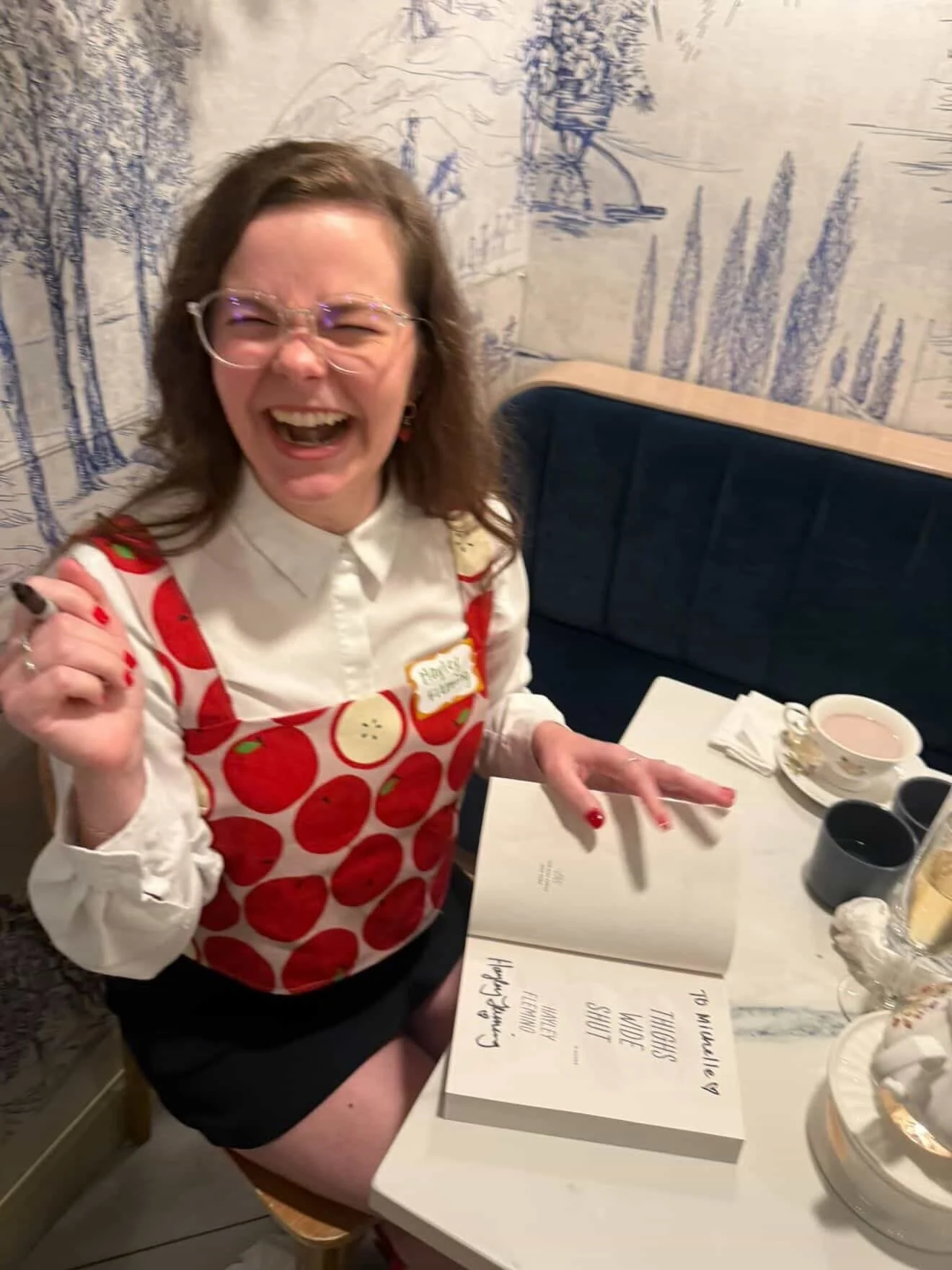 This is how happy you&rsquo;d make me if you went to my bio and preordered a signed copy of THIGHS WIDE SHUT from @eastcitybookshop !!!