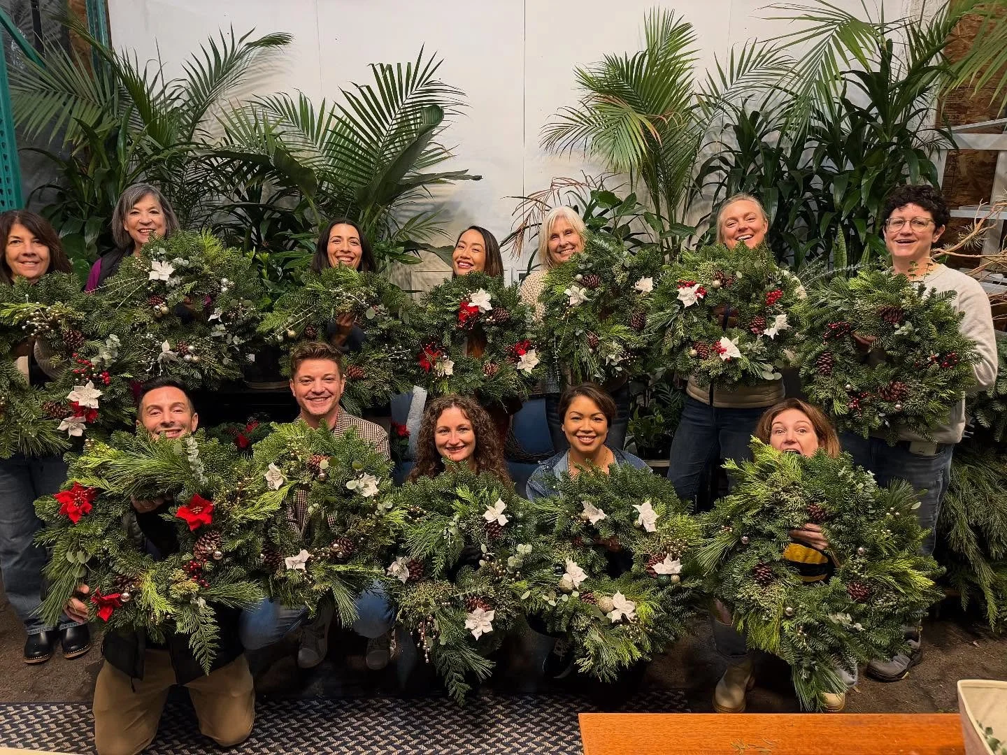 Thank you so much to Scott @thepottedgardens for hosting our Be Yoga community today!  We had such a wonderful time wrapping bundles of evergreen, eucalyptus, and juniper, and adorning wreaths with bells, sparkles and smiles! ✨

It was beautiful to s