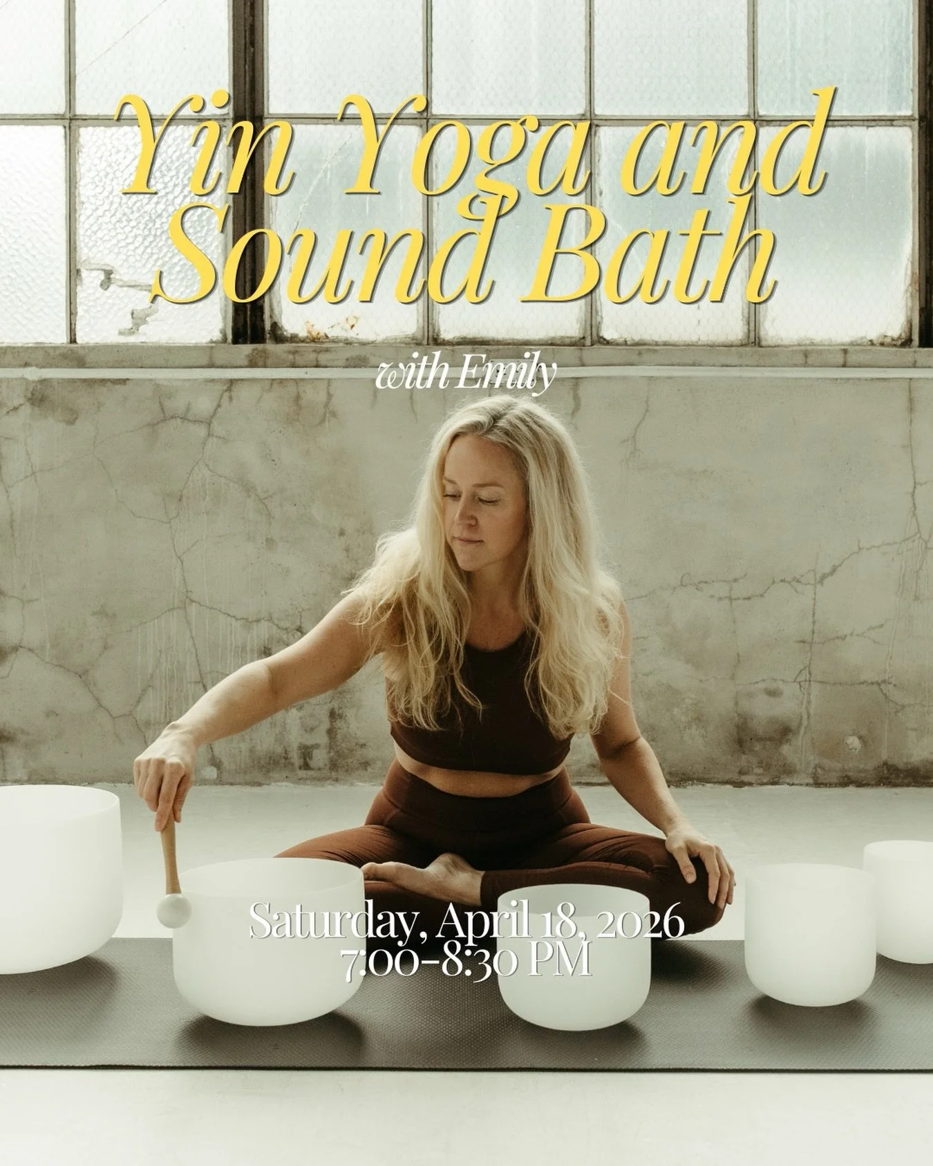 Join Emily for an evening of Yin Yoga + Sound Healing. The perfect combo to unwind your body, mind, and spirit.

🗓️ Saturday, April 18, 2026
📍 Be Yoga Burien
🧘&zwj;♀️ Teacher: Emily
🏷️ Full Investment: $45

🔗 Reserve your spot via the link in ou