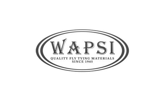 Wapsi logo with text 'Quality Fly Tying Materials Since 1945' inside an oval