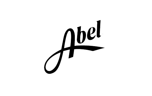 Black and white logo of the word 'Albel' written in a cursive font with a line extending from the 'l'.