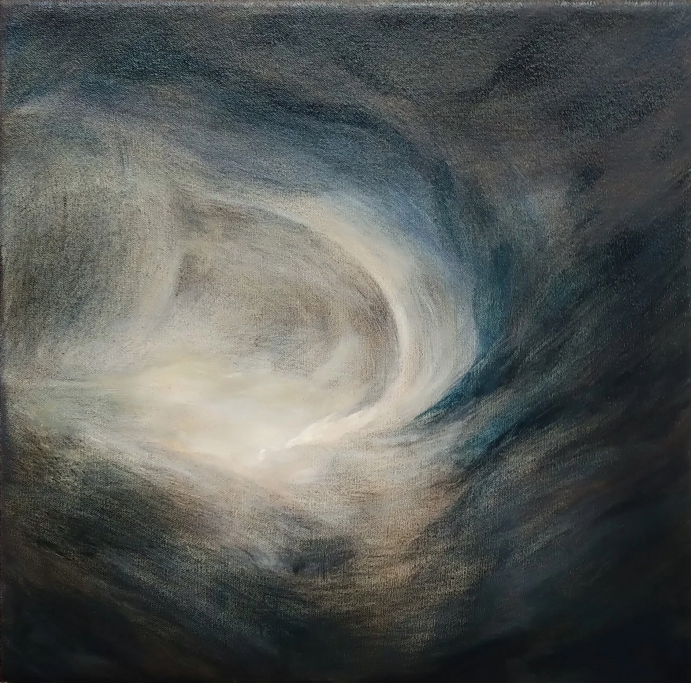 'Reunion', oil paint on canvas, 450mm x 450mm, 2023