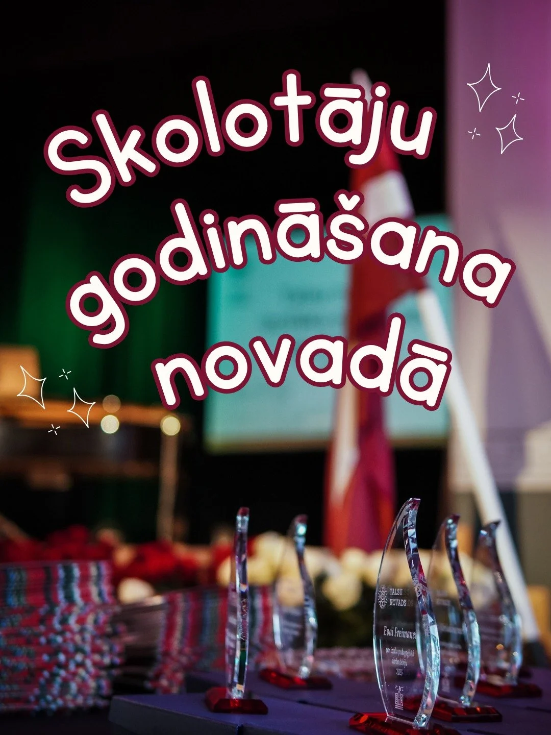 ✨ Skolotāju dienas svinības Talsu Kultūras centrā!✨

10. oktobrī Talsu Kultūras centrā tika godināti Talsu novada skolotāji. 💐 Katru gadu tiek atzīmēta Skolotāju diena, un arī &scaron;ogad &scaron;im notikumam par godu Talsos notika Izcilības pasāku