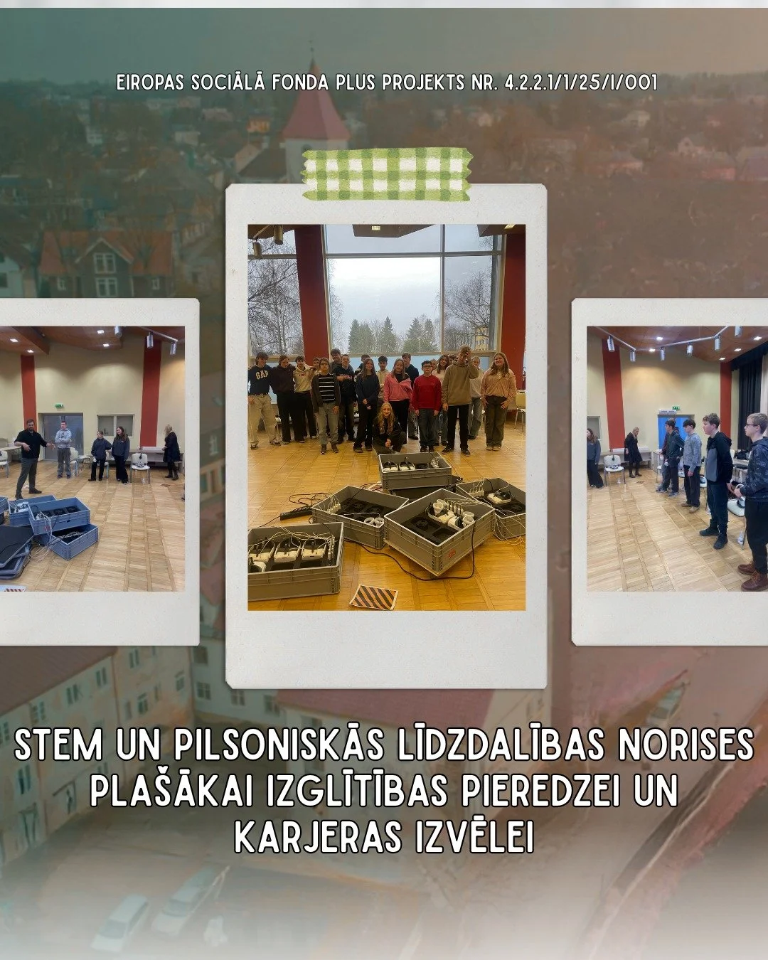 🔬 STEM piedzīvojumi turpinās! 🌟

Eiropas Sociālā fonda Plus projekts Nr. 4.2.2.1/1/25/I/001
&ldquo;STEM un pilsoniskās līdzdalības norises pla&scaron;ākai izglītības pieredzei un karjeras izvēlei&rdquo;

&Scaron;onedēļ 8. un 9. klases skolēni aktīv