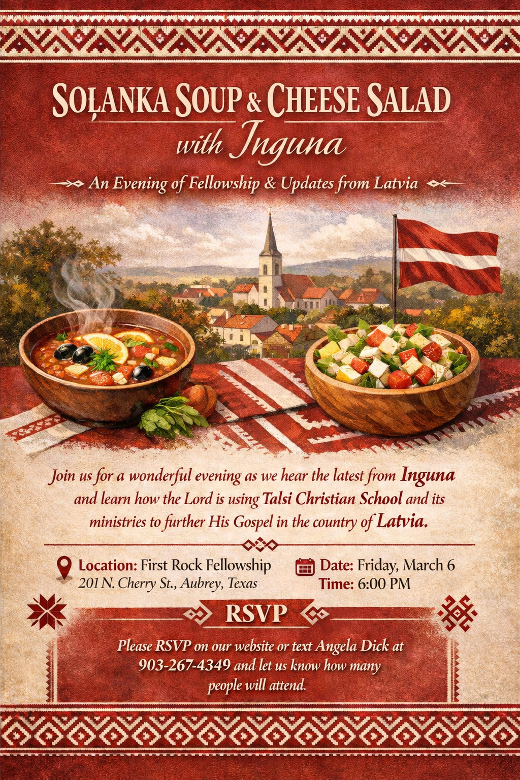 Soļanka Soup & Cheese Salad with Inguna