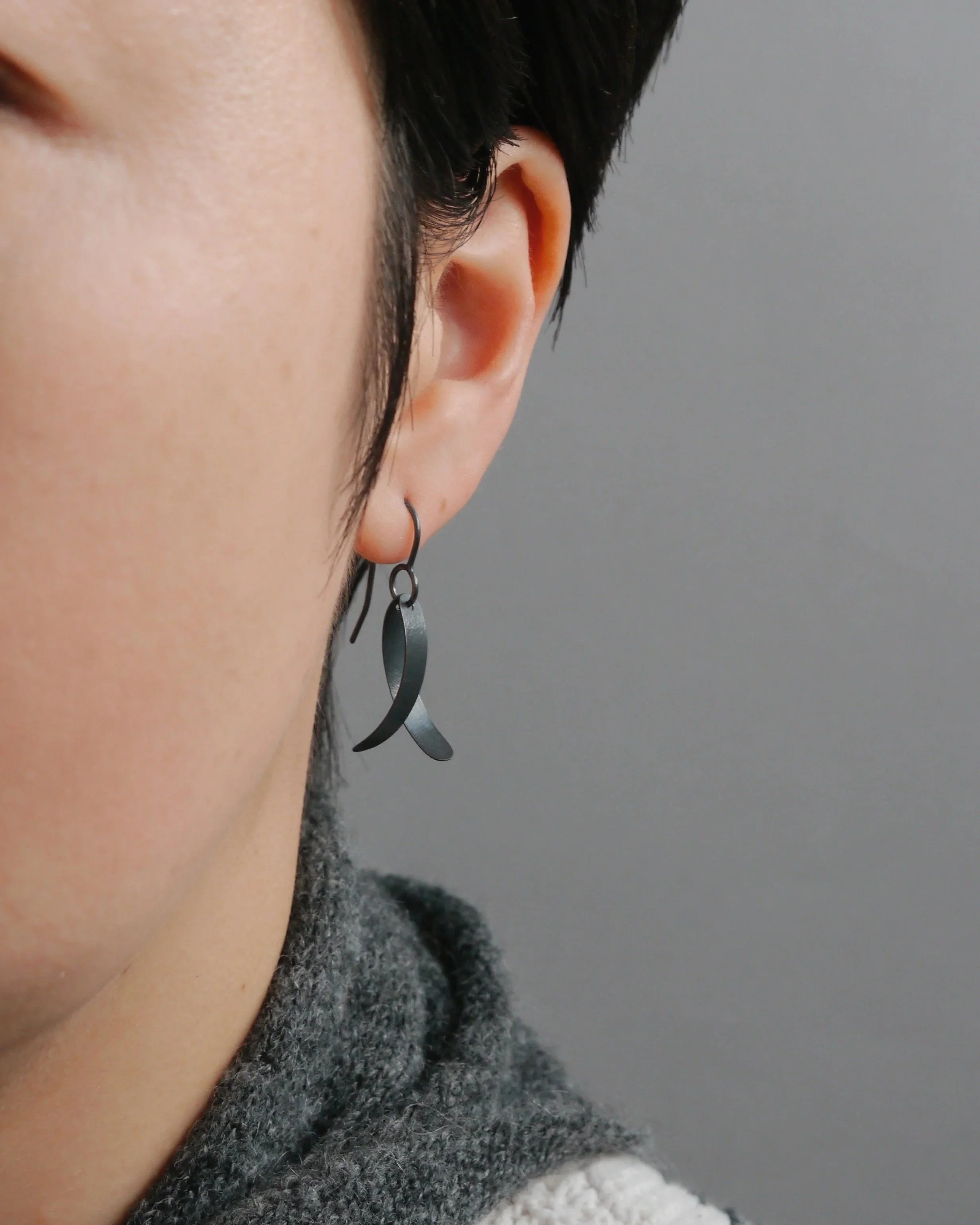 Silver Mini Strip Earrings