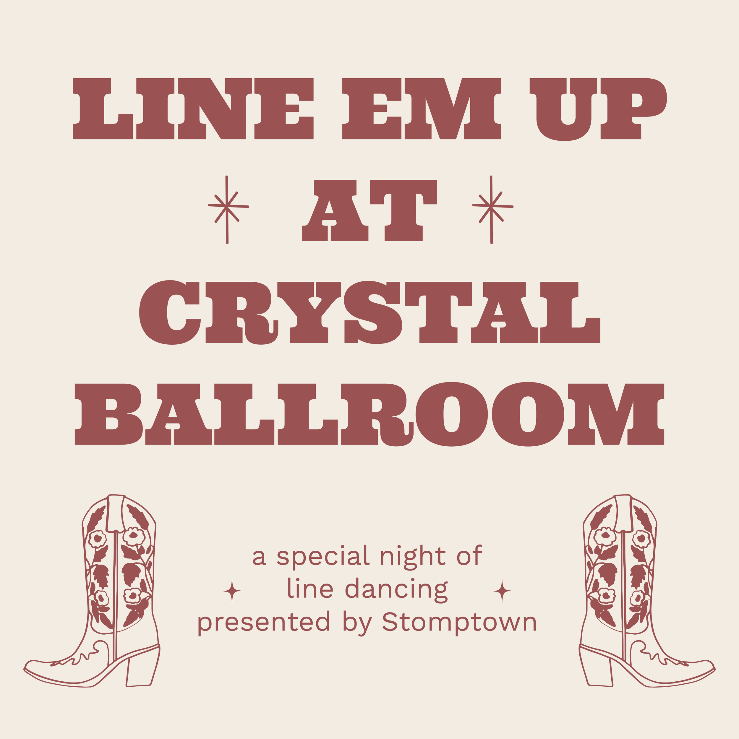 Line 'em Up! at The Crystal Ballroom