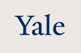 Yale logo with blue text on a white background