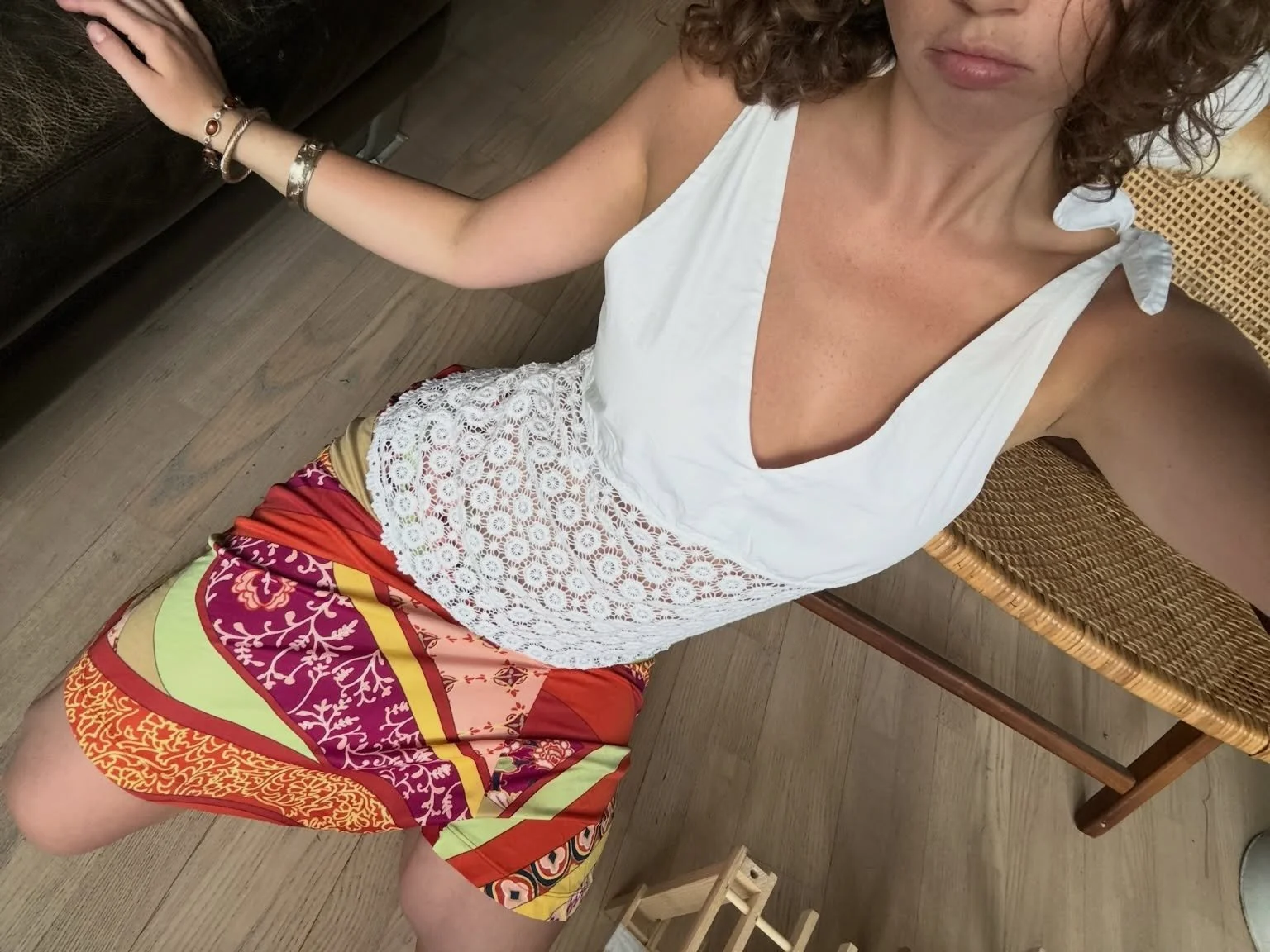 Chloe cotton and crochet top &mdash; available for purchase at our pop up Sunday, August 30th with @sundayvarietymarket xx