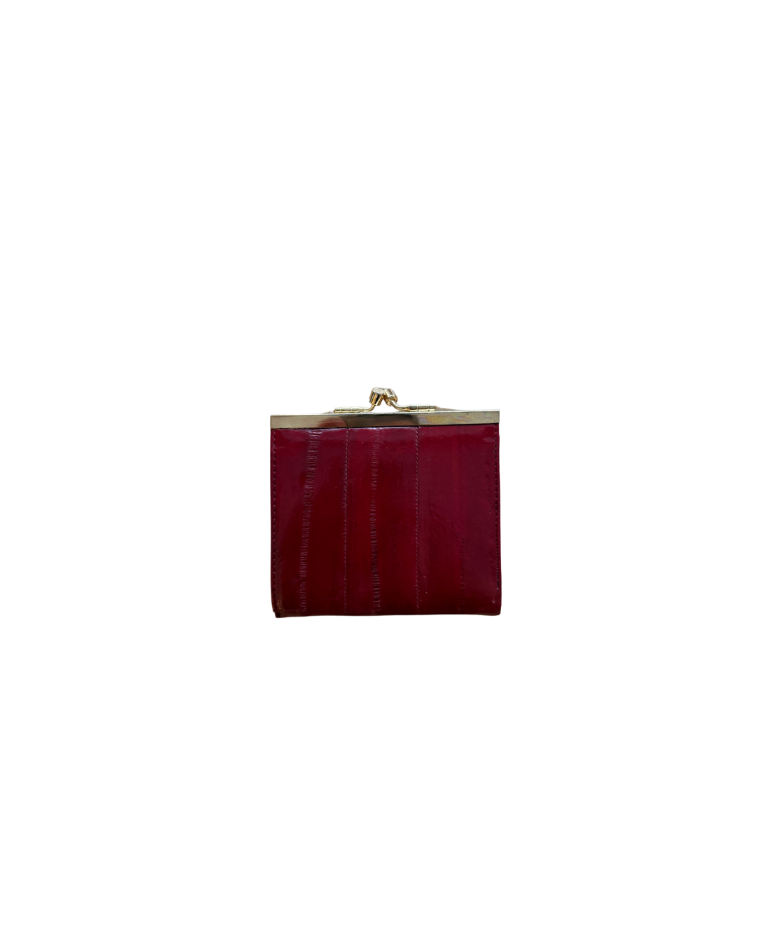 Leather Kiss Lock Wallet