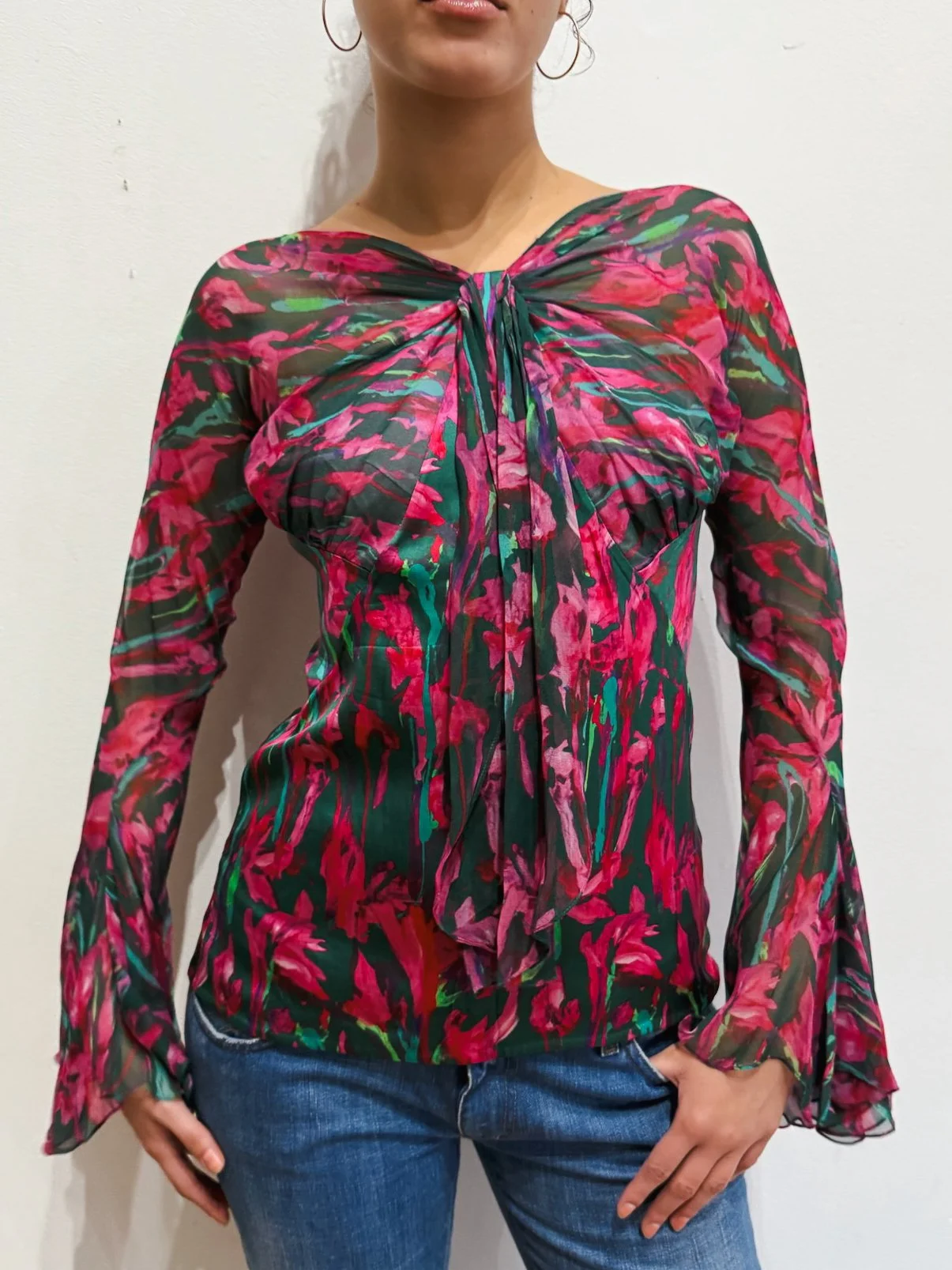 ZAC POSEN FLORAL BLOUSE
