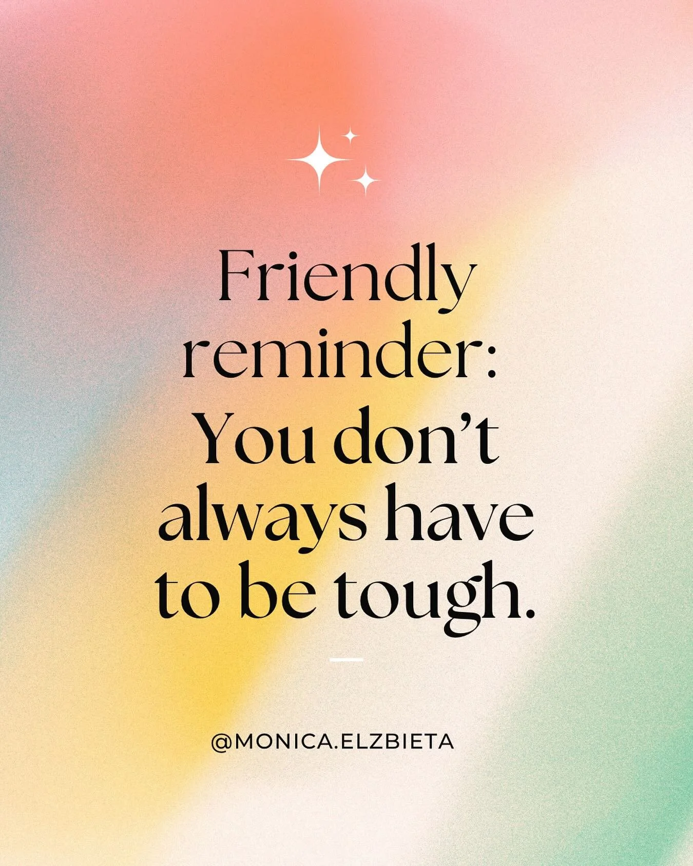 ✨ Friendly reminder: you don’t always have to be tough. ✨
It’s okay to be soft. To be sensitive. To need rest.
You’re allowed to drop the armor and just be human.
Strength isn’t always about pushing through—it’s