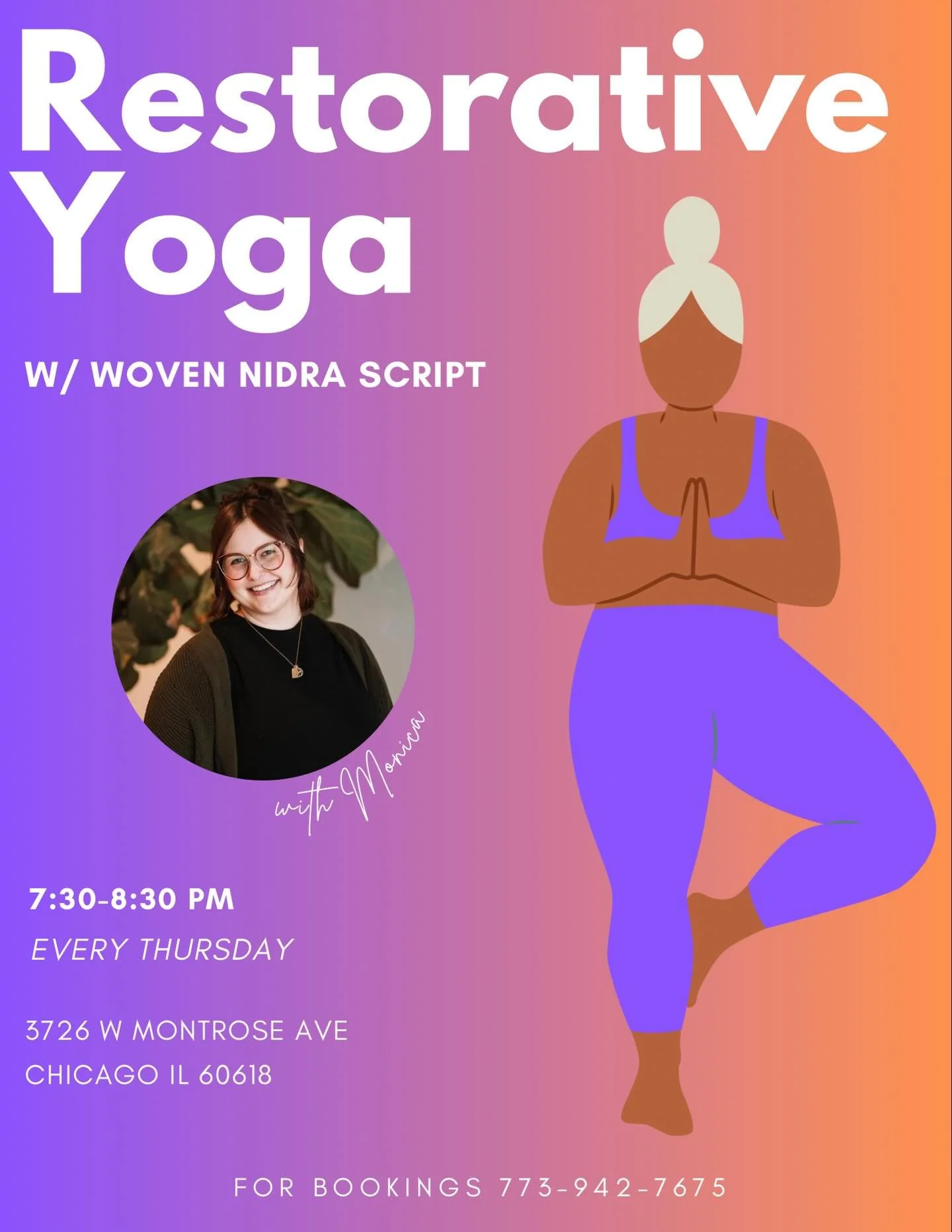 📍It&rsquo;s Lit Studio
📆 Thursdays 7:30-8:30 PM

A 60 minute restorative class where each posture becomes part of a gentle Yoga Nidra journey.

Rather than saving meditation for the end, this class weaves short Nidra-inspired prompts throughout eve