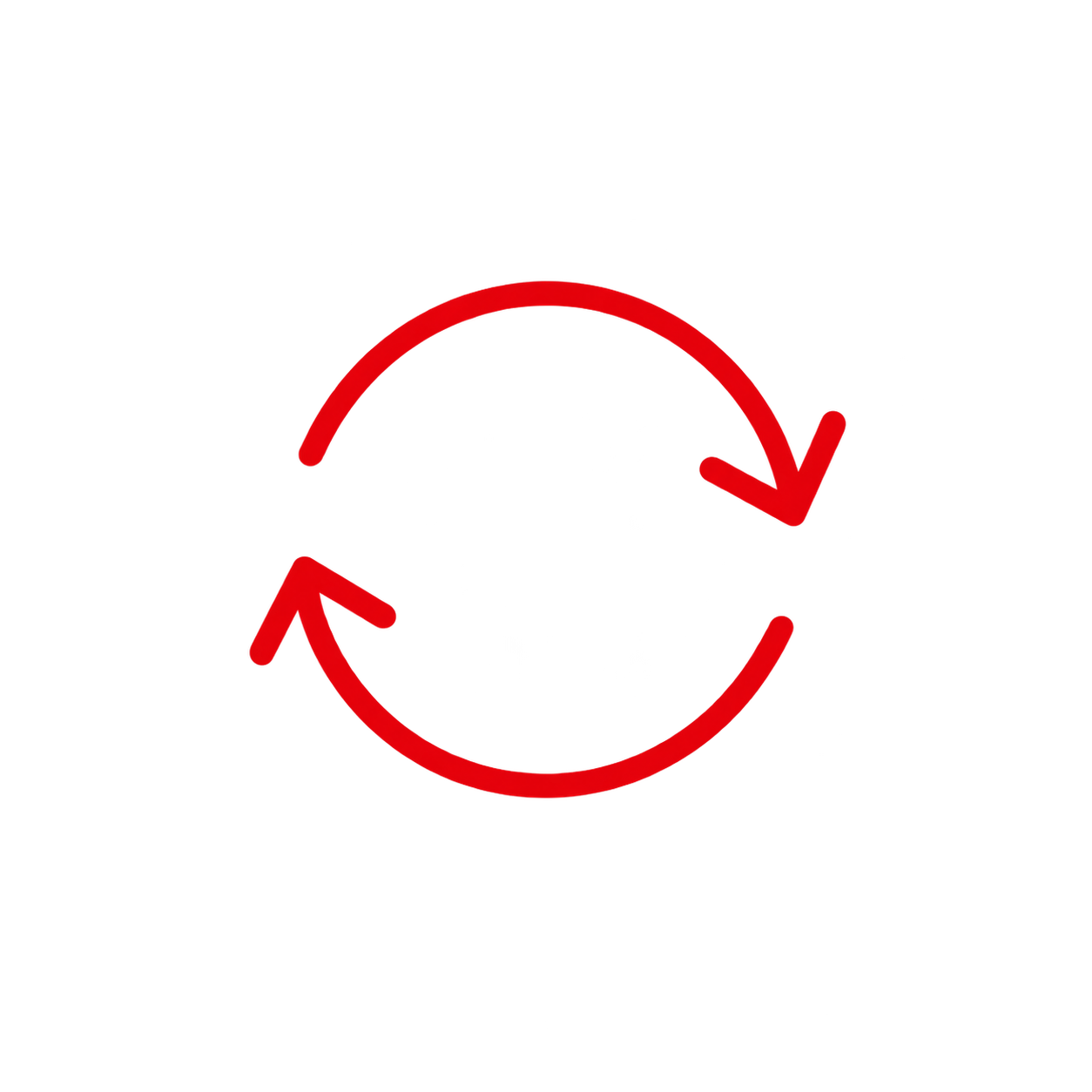 Icon of two curved arrows forming a circle, indicating refresh or synchronization.