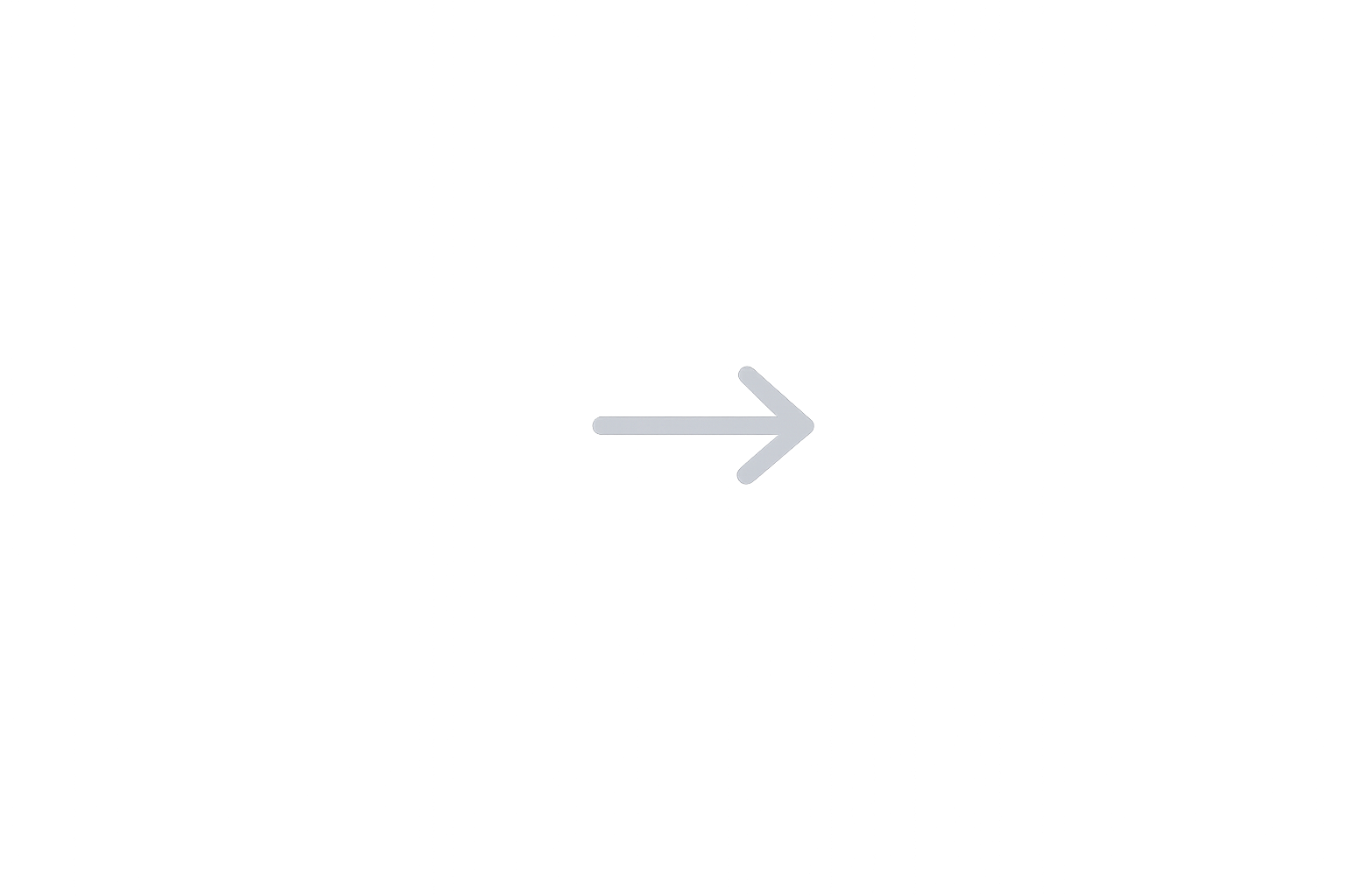 Gray background with a bright white right-pointing arrow in the center.