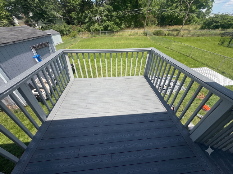 Deck after resurfacing with ReviveDeck composite covers