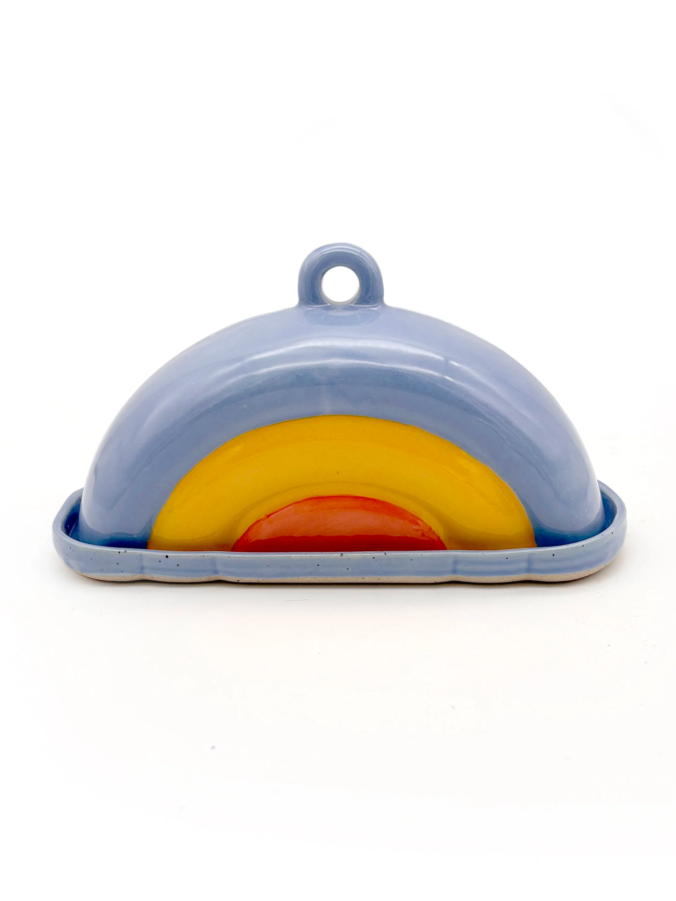 PREORDER Rainbow Butter Dish in Blue