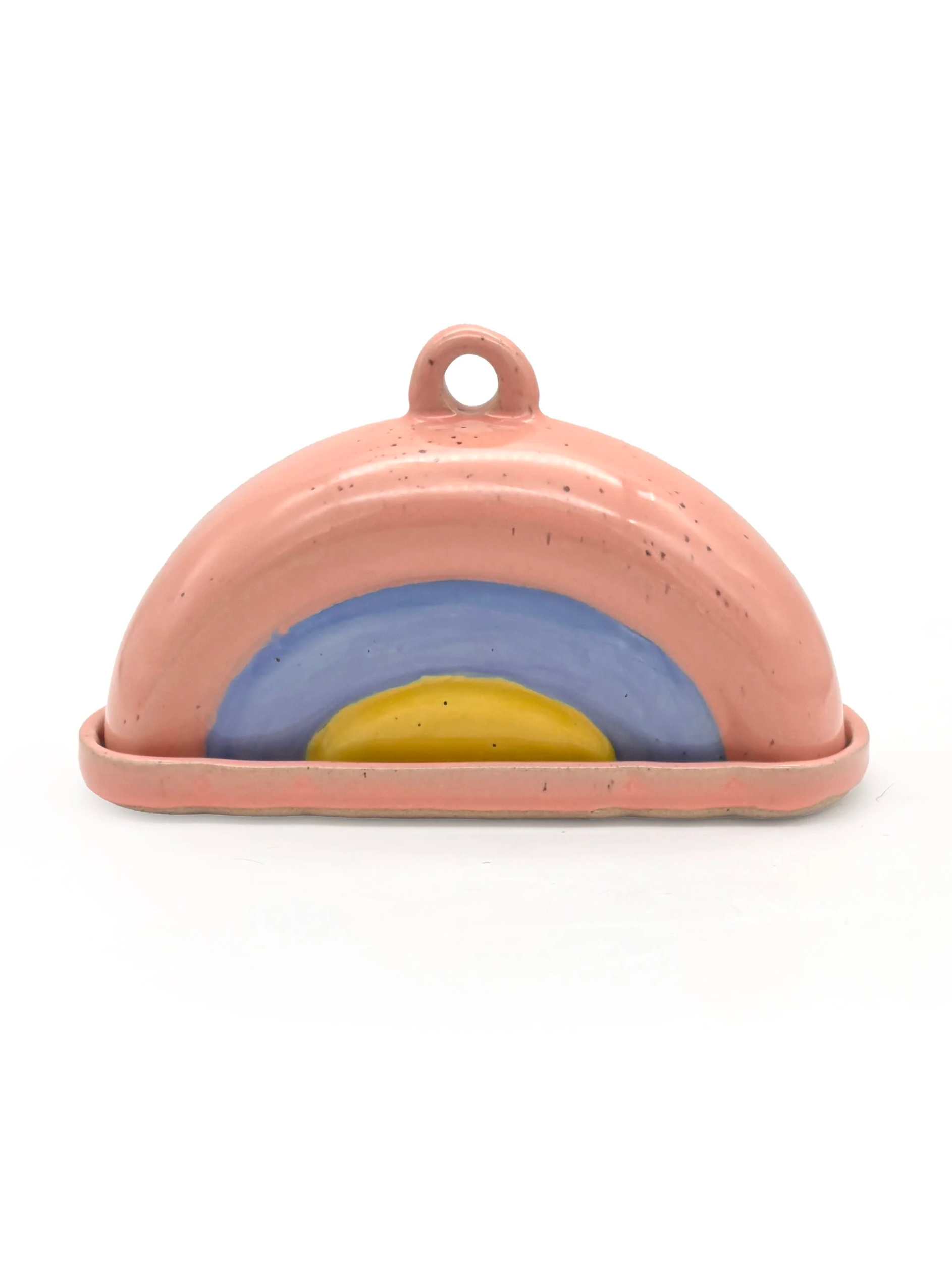 PREORDER Rainbow Butter Dish in Pink
