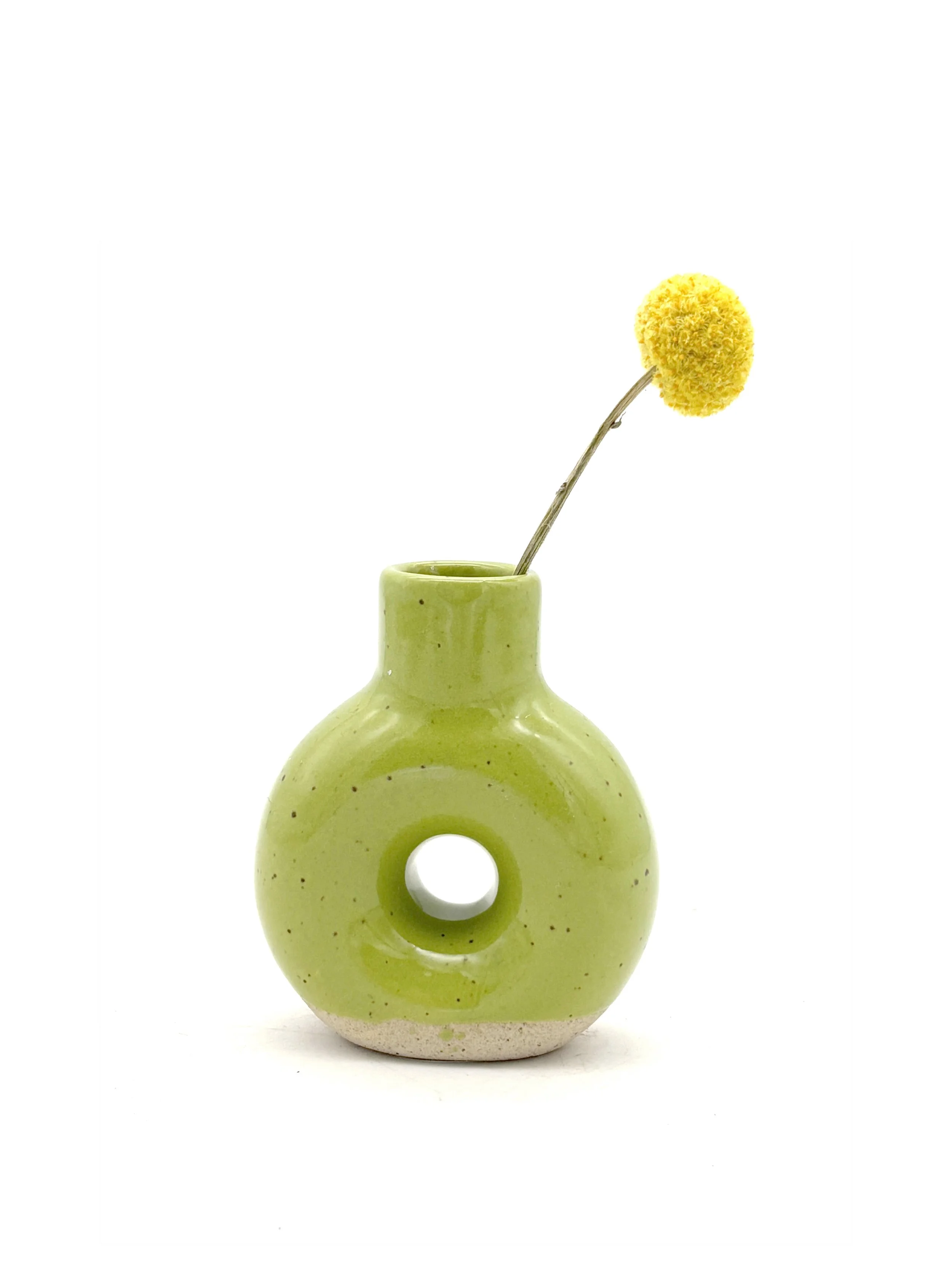 Bud Vase Mmm Donue in Lime