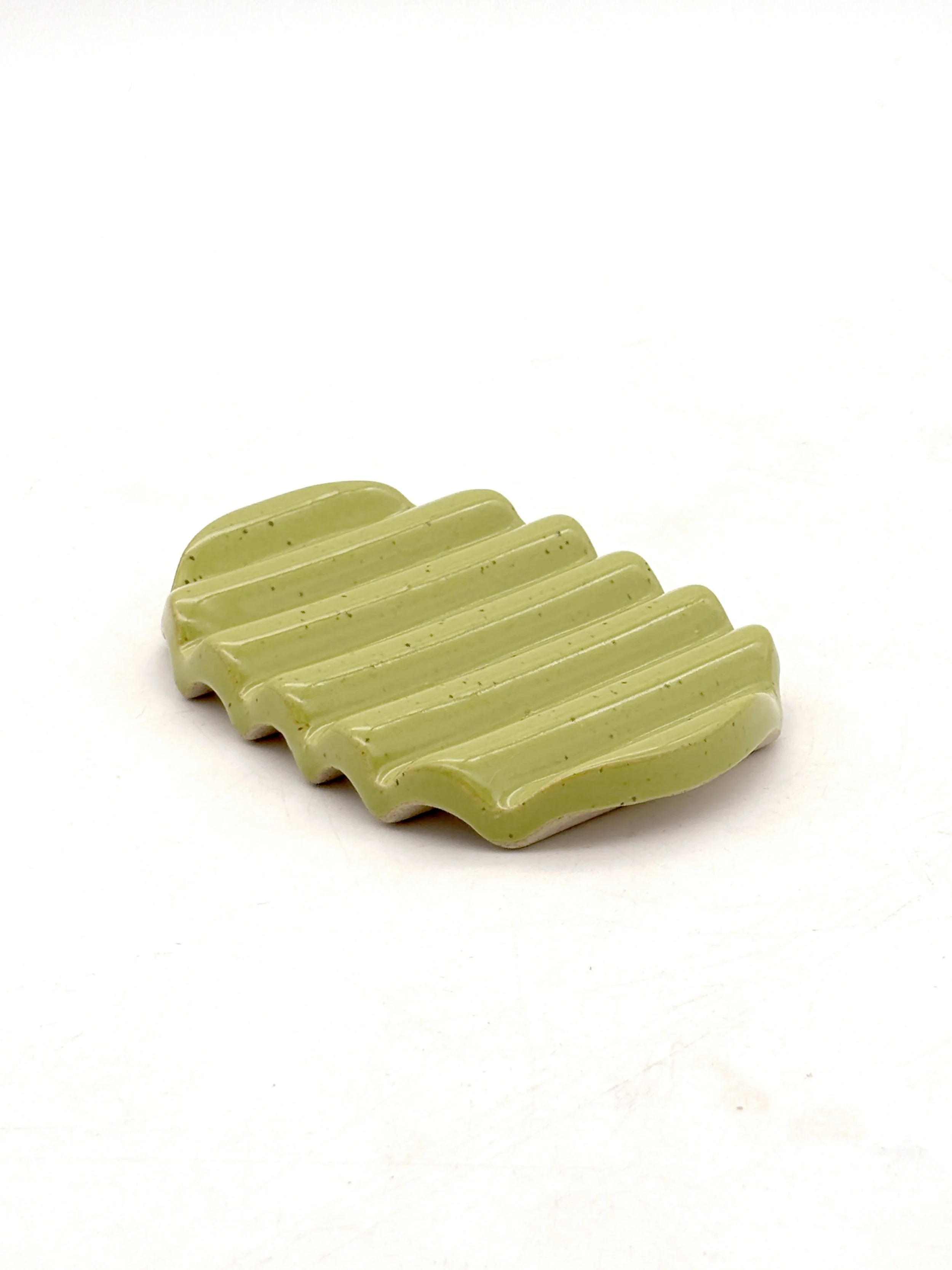 Squiggle Soap Dish in Lime