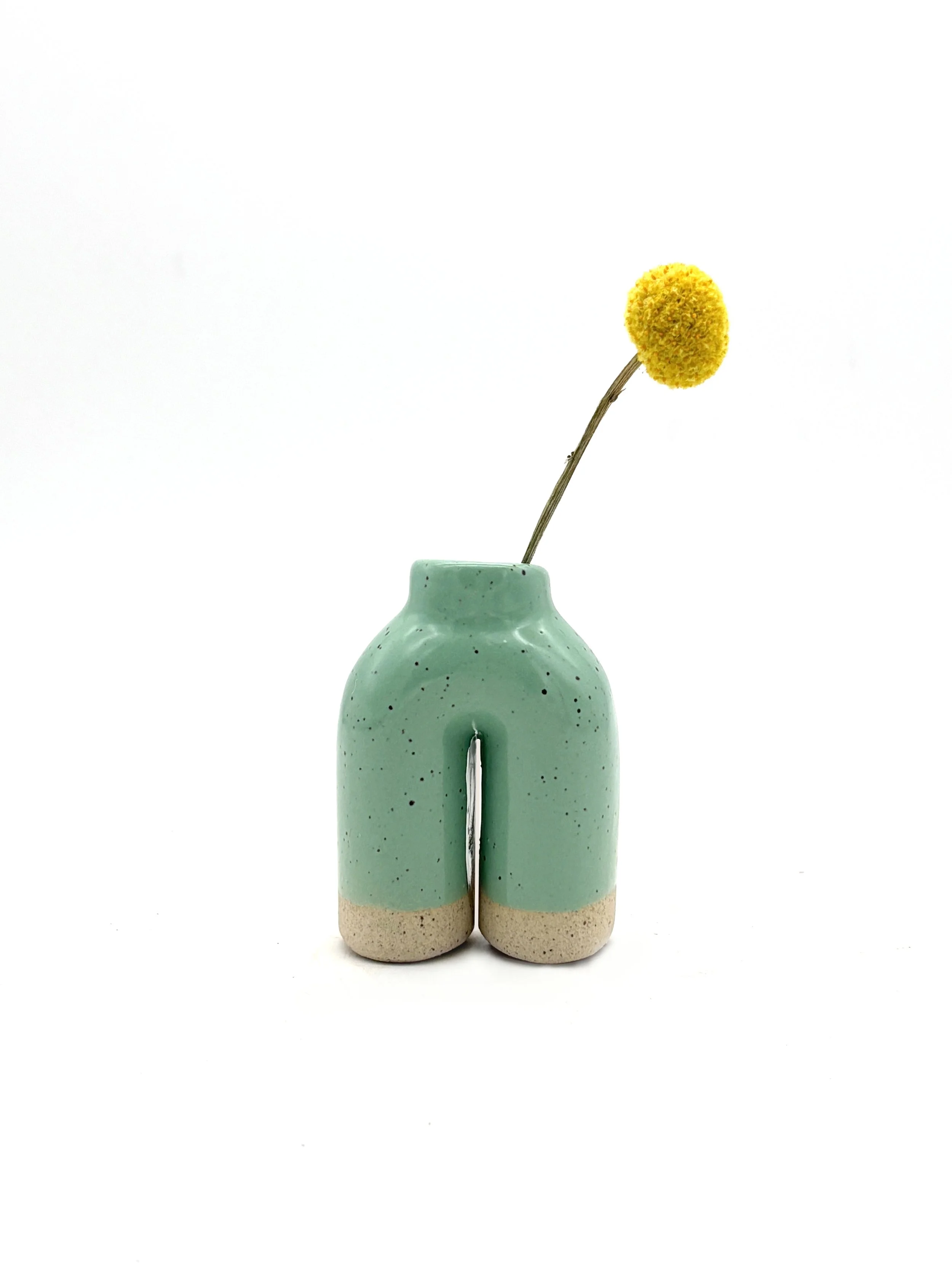 Bud Vase Happy Feet in Aqua