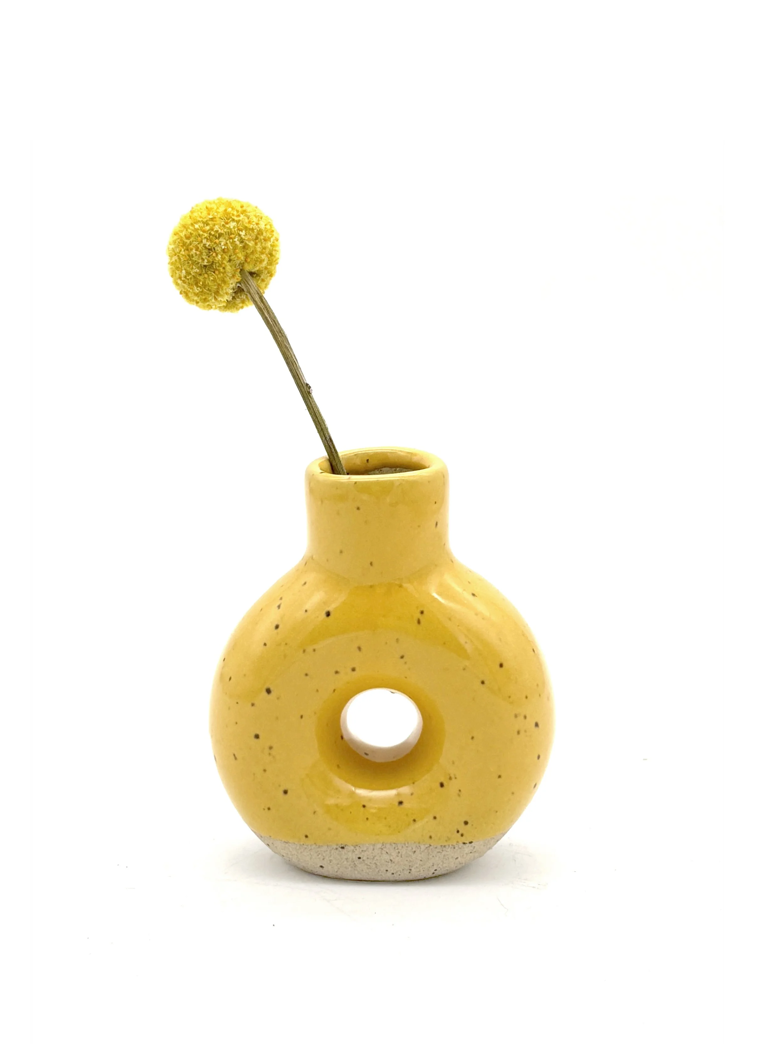 Bud Vase Mmm Donut in Yellow