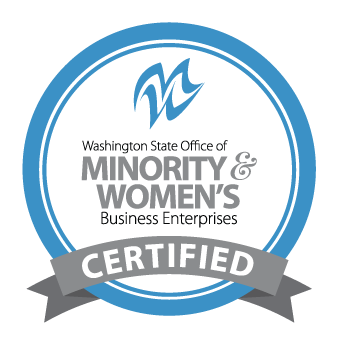 Washington State Office of Minority and Women's Business Enterprises Certified badge