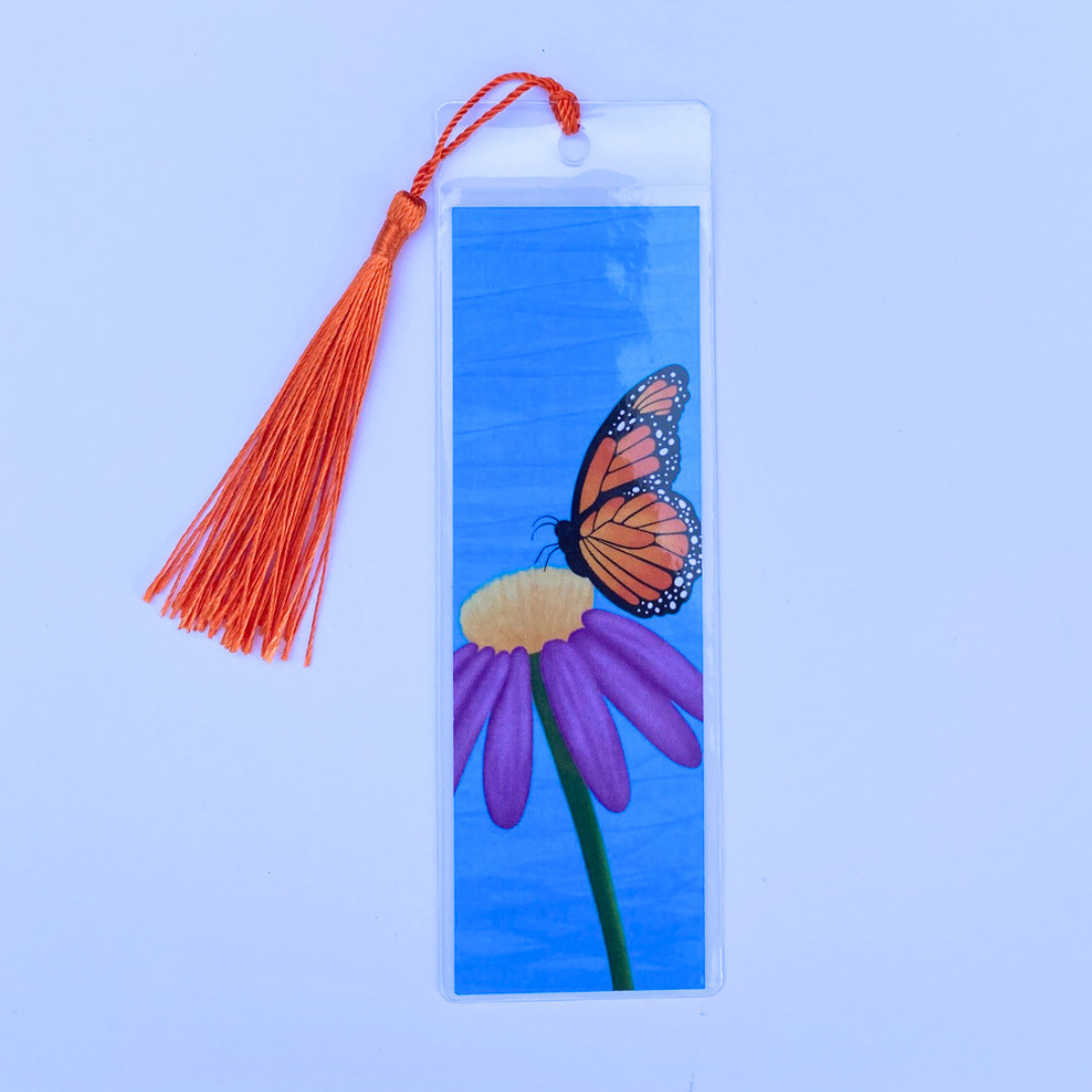 Butterfly and Flower Bookmark
