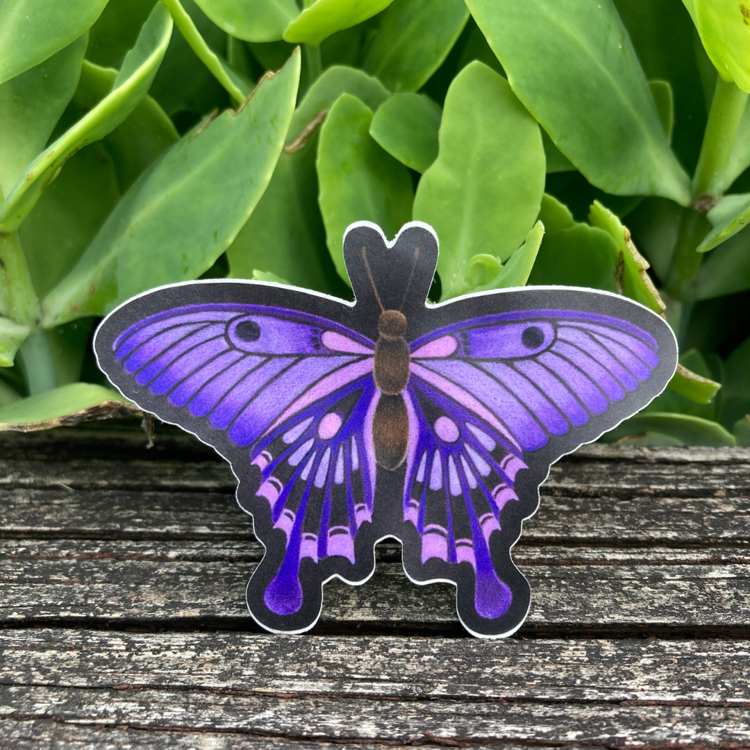 Purple Butterfly Sticker