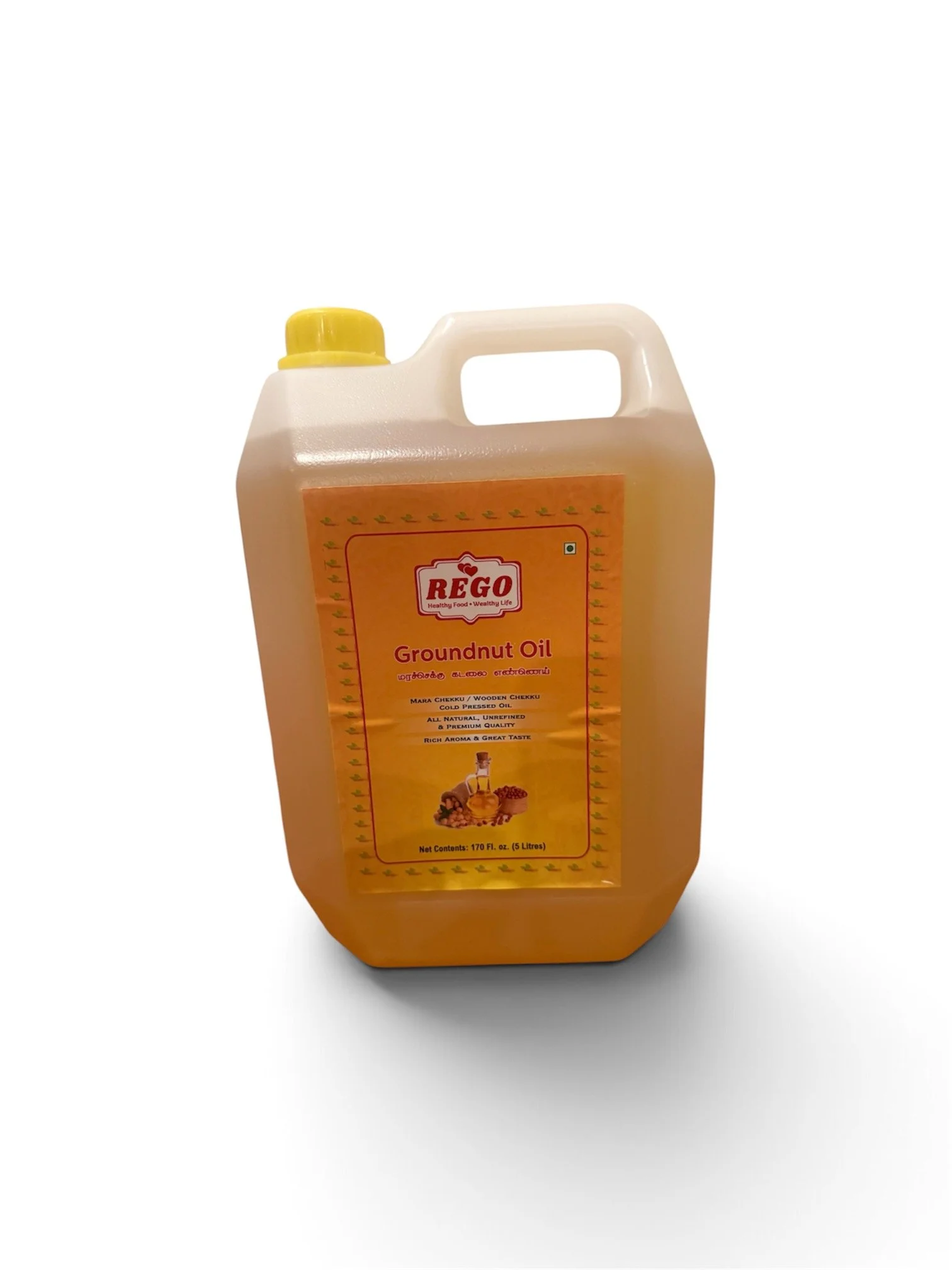 REGO Cold Pressed Groundnut Oil 5 ltr