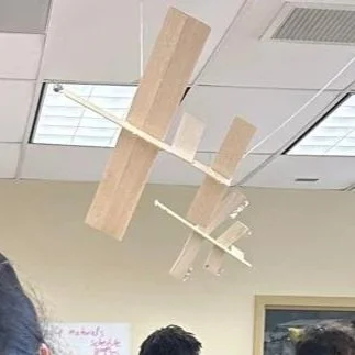students made wooden glider models in Brain Busters aerospace engineering class in chicago