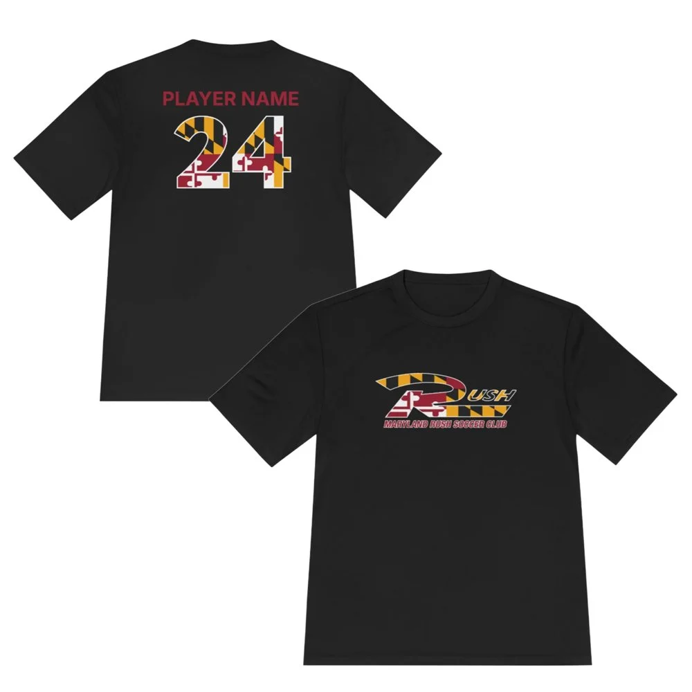 Maryland Rush Custom Moisture Wicking Performance Tee - MD Flag