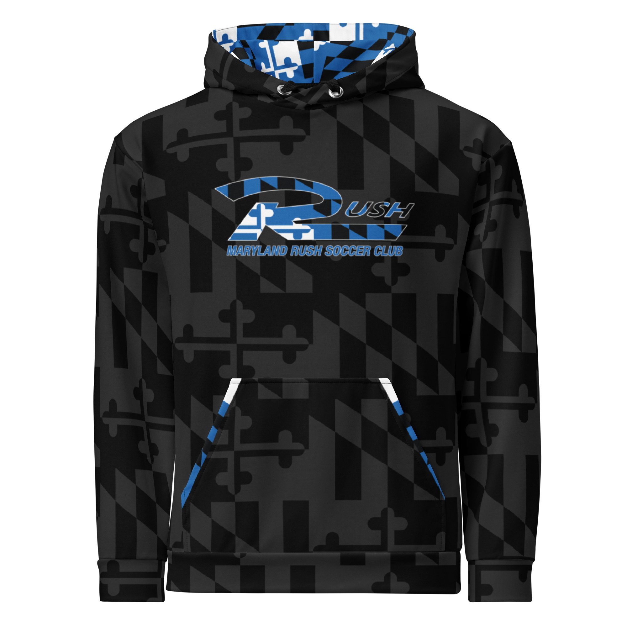 Maryland Rush AOP Hoodie - Blue Flag (No Name)