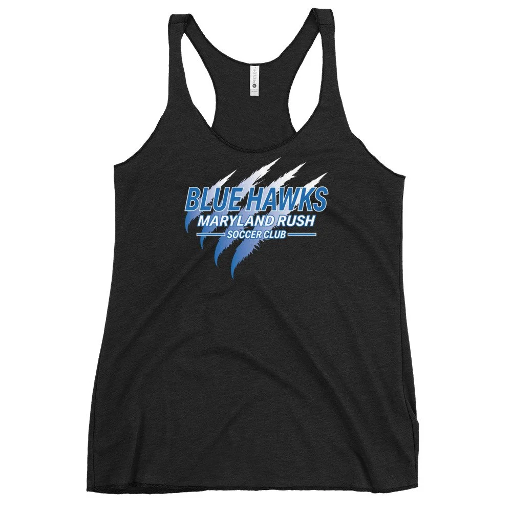 Maryland Rush Blue Hawks Women's Racerback Tank_Claw