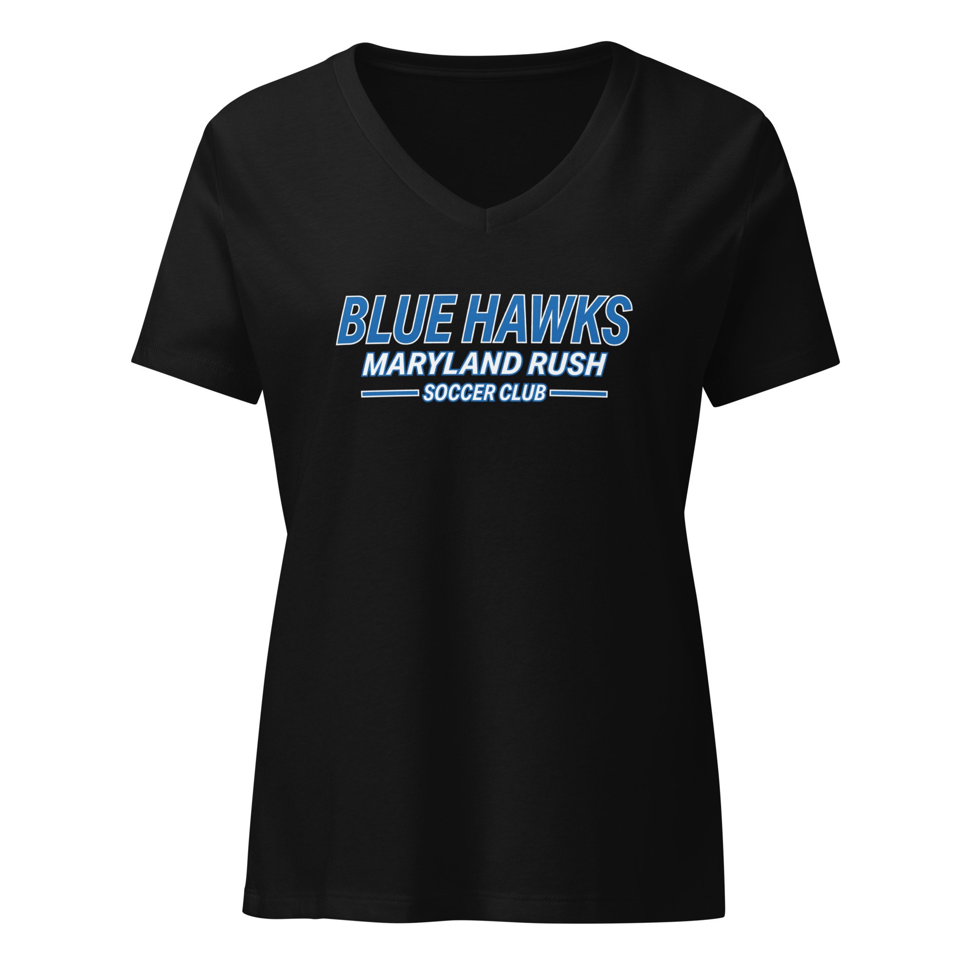 Maryland Rush Blue Hawks Women’s relaxed v-neck t-shirt