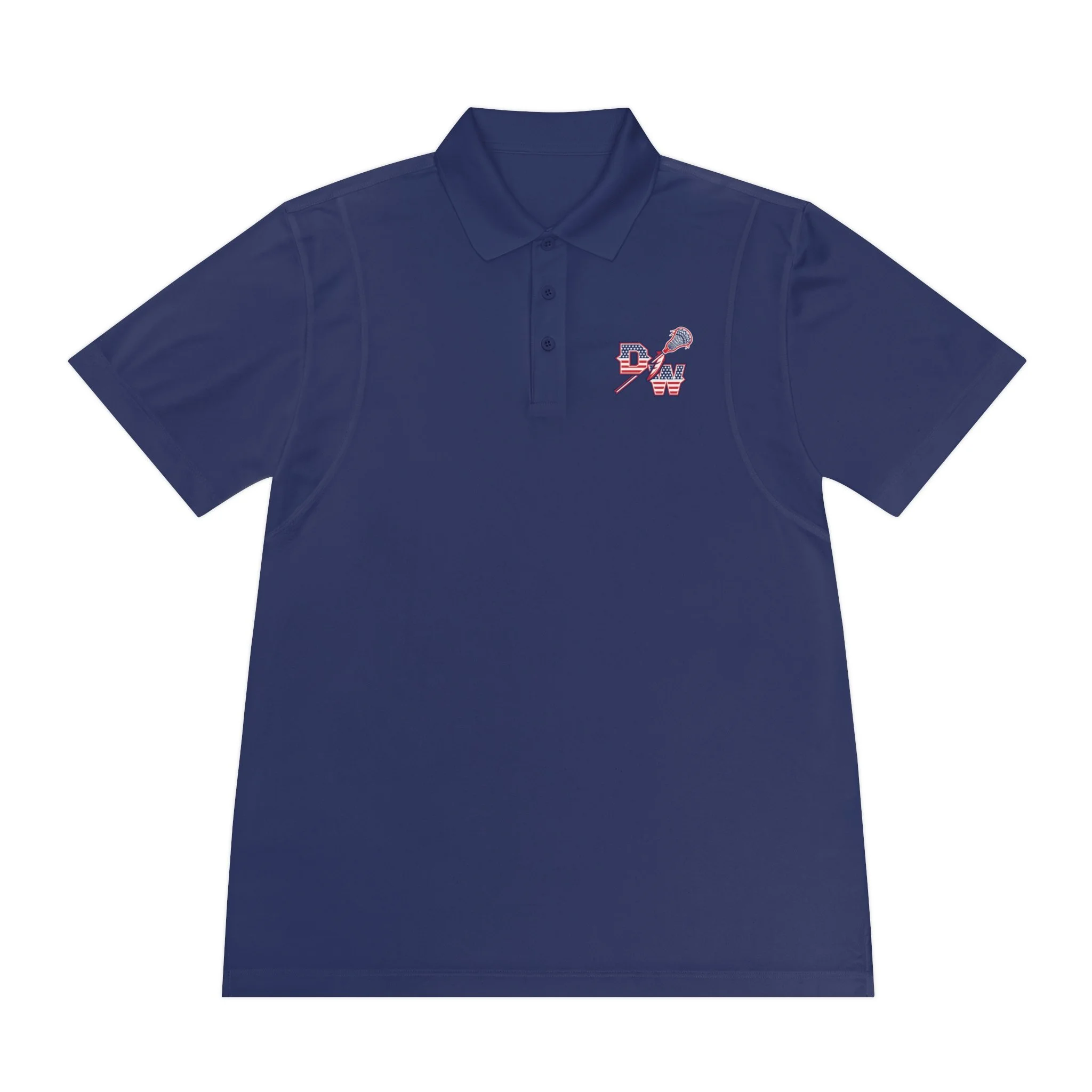 Dunkirk Warriors Lacrosse Men’s Sport Polo — Performance Golf & Team Shirt - DW