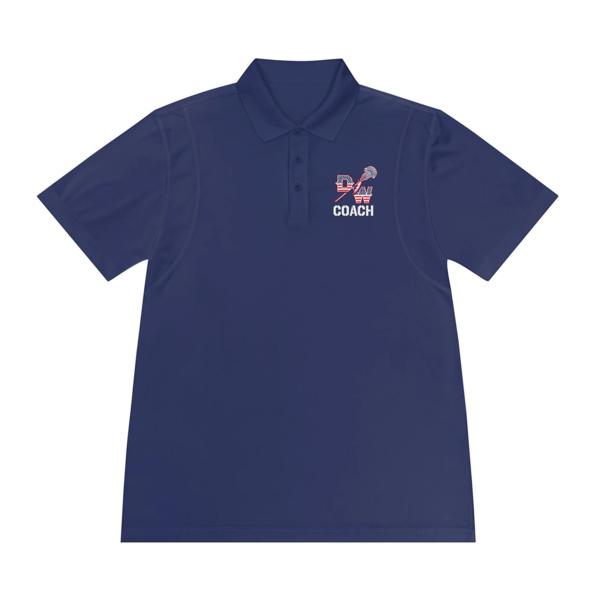 Dunkirk Warriors Lacrosse Men’s Sport Polo — Performance Golf & Team Shirt - Coach