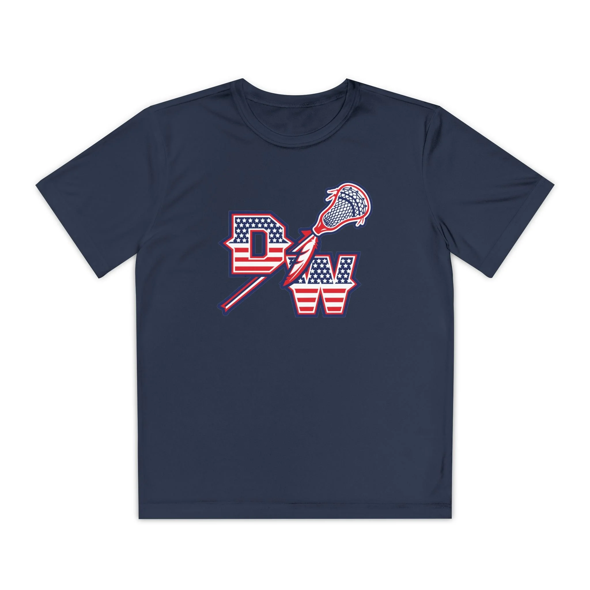 Dunkirk Warriors Lacrosse Custom Moisture Wicking Sport-Tek Youth T-Shirt - DW