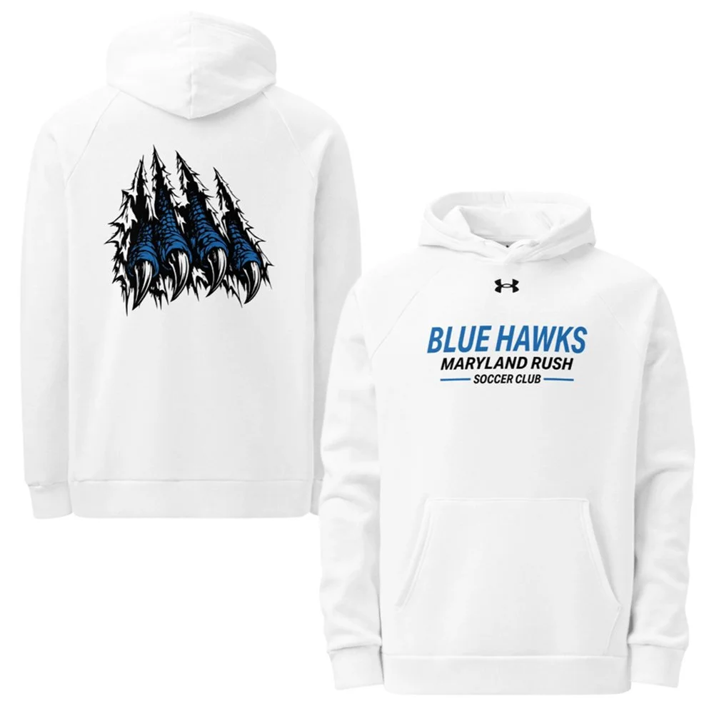 Maryland Rush Blue Hawks Under Armour® hoodie - Claw Rip - White.jpg