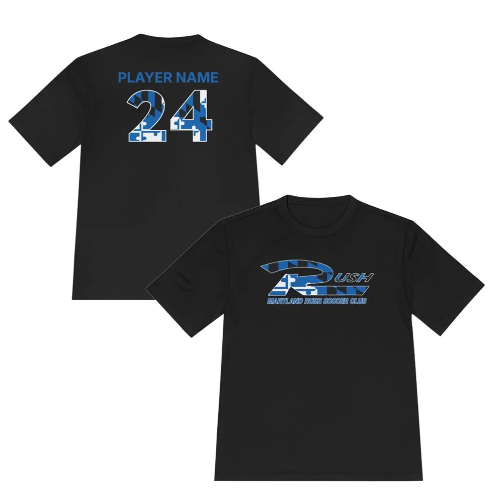 Maryland Rush Custom Moisture Wicking Performance Tee - Blue Flag