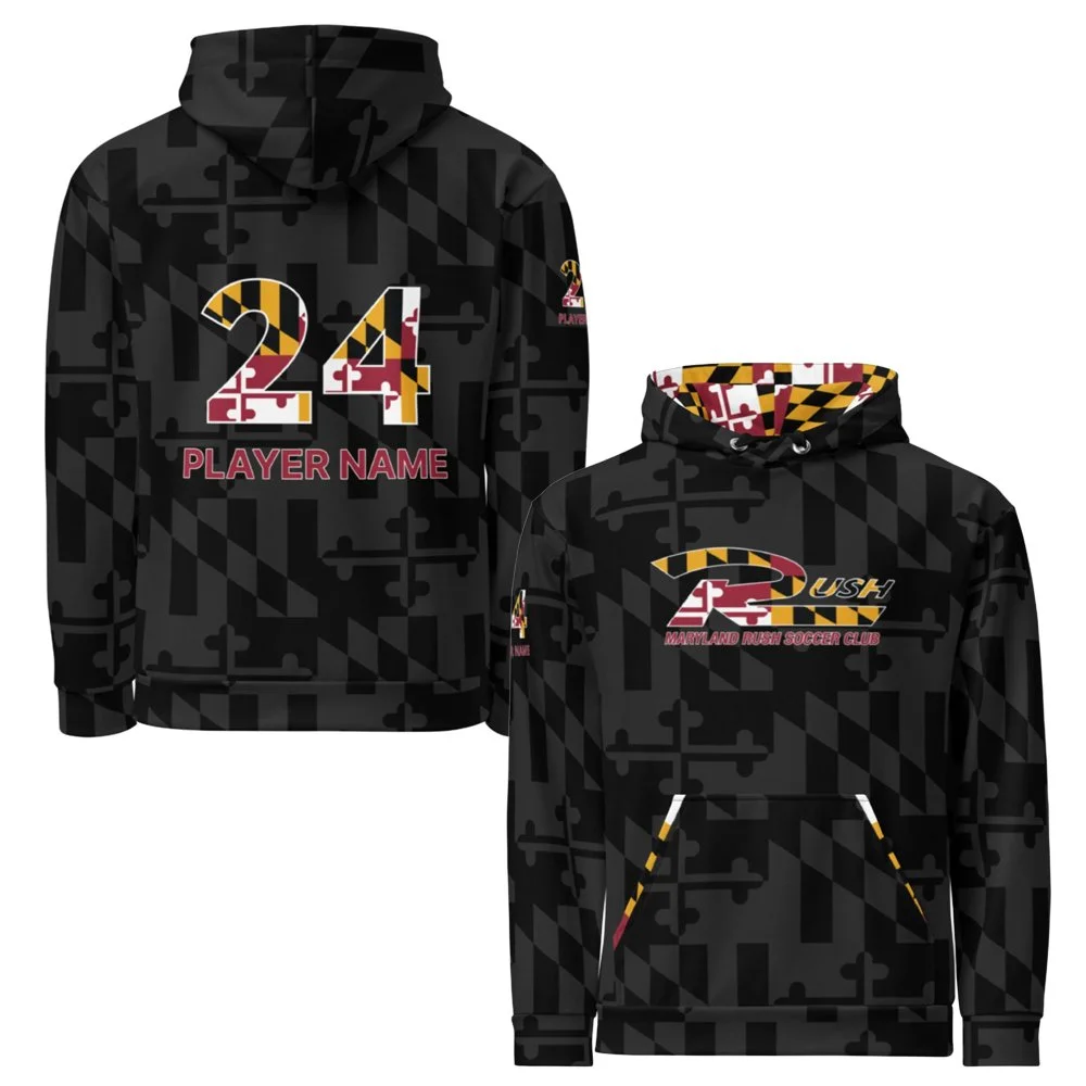 Custom Maryland Rush AOP Hoodie - MD Flag