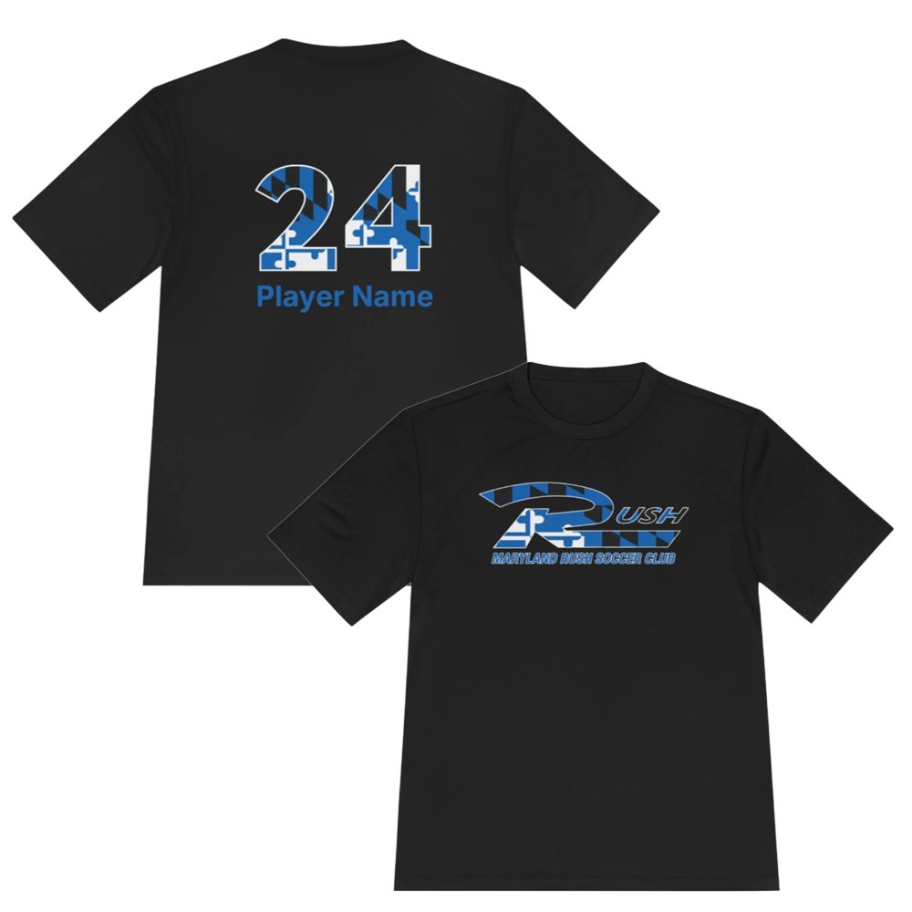 Maryland Rush Custom Moisture Wicking Performance Tee - Blue Flag